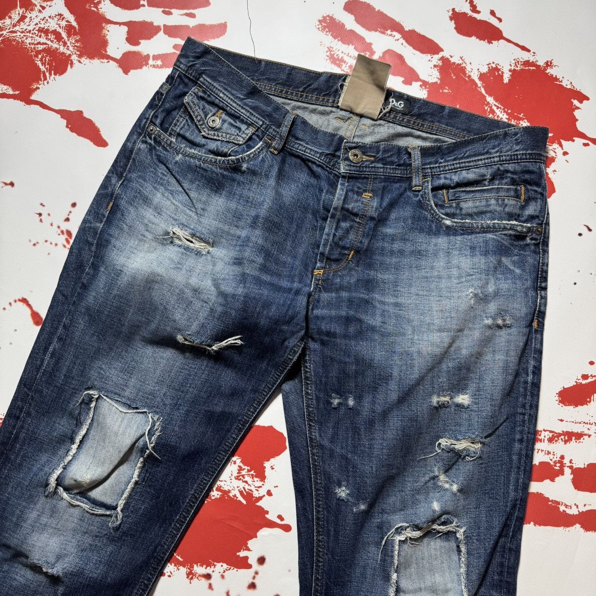 Dolce & Gabbana vintage y2k distressed flared dolce gabbana jeans Size US 36 / EU 52 - 2 Thumbnail