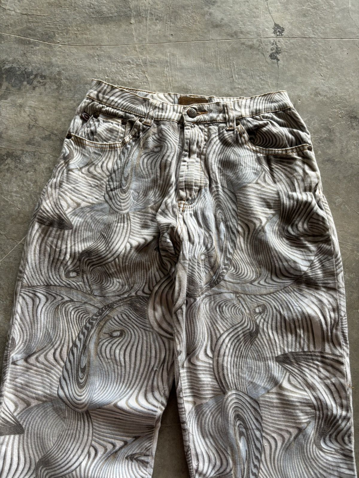 Other flared crest jeans zebra illusion art cavalli inspired Size US 28 / EU 44 - 2 Thumbnail