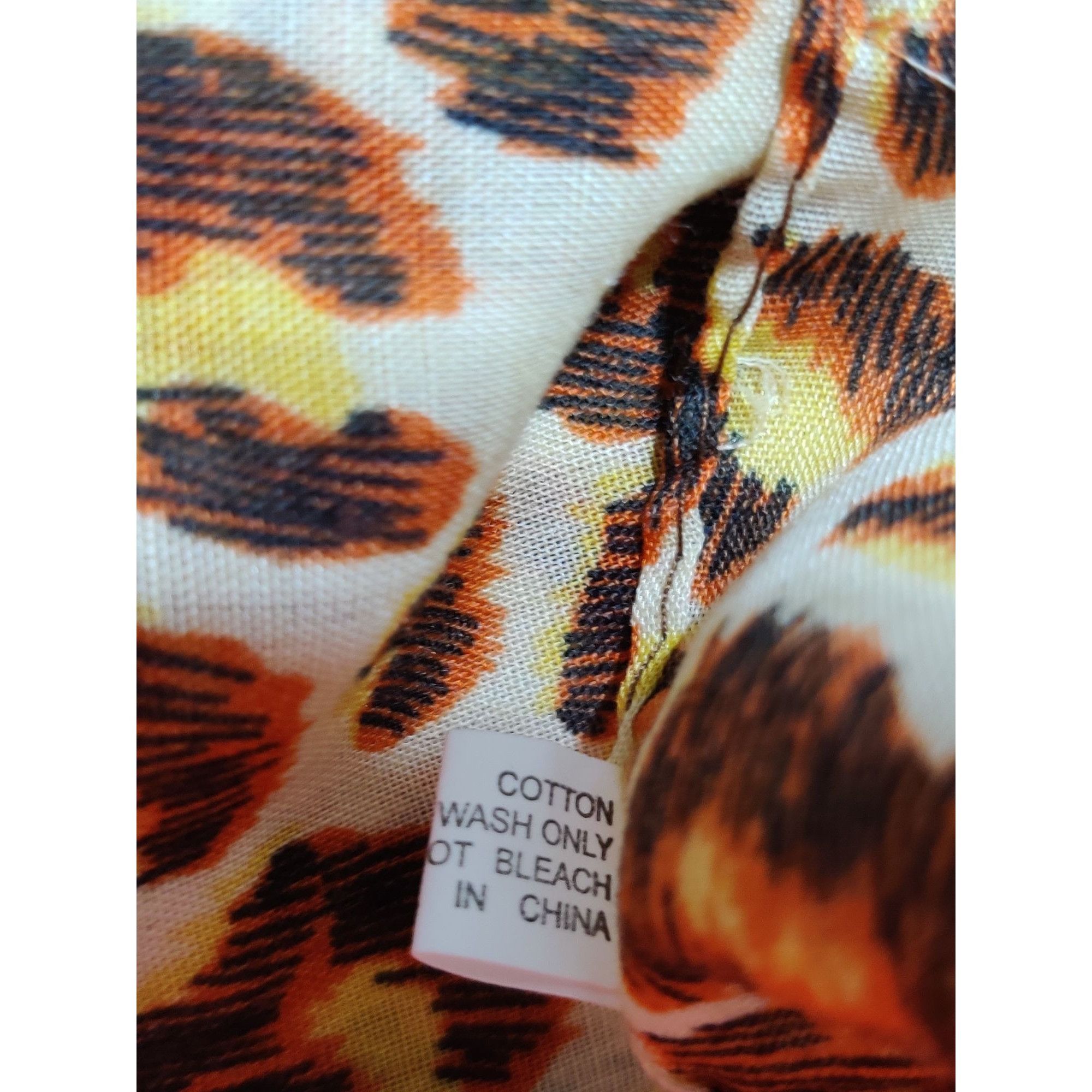 Other Womens Leopard Print Scarf Square Lightweight Cotton Neutral Size ONE SIZE - 8 Thumbnail