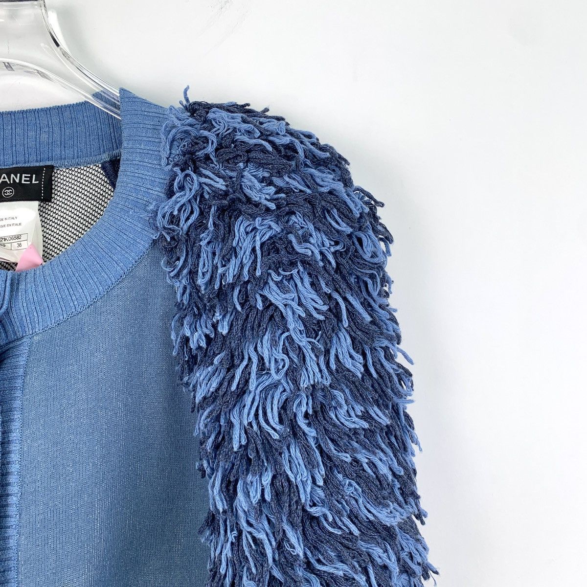 Chanel Chanel Blue Tassel Cotton Short Sleeve Knit Top K26WX Size XS / US 0-2 / IT 36-38 - 3 Thumbnail