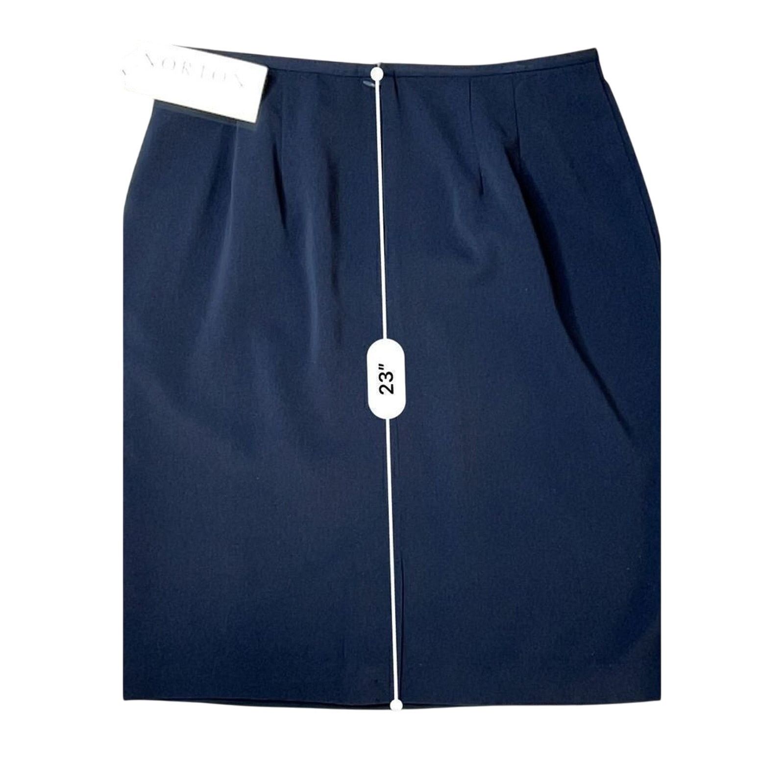 Other Norton McNaughton Navy Blue Lined Washable Straight Skirt 14 Size 36" / US 14 / IT 50 - 4 Thumbnail