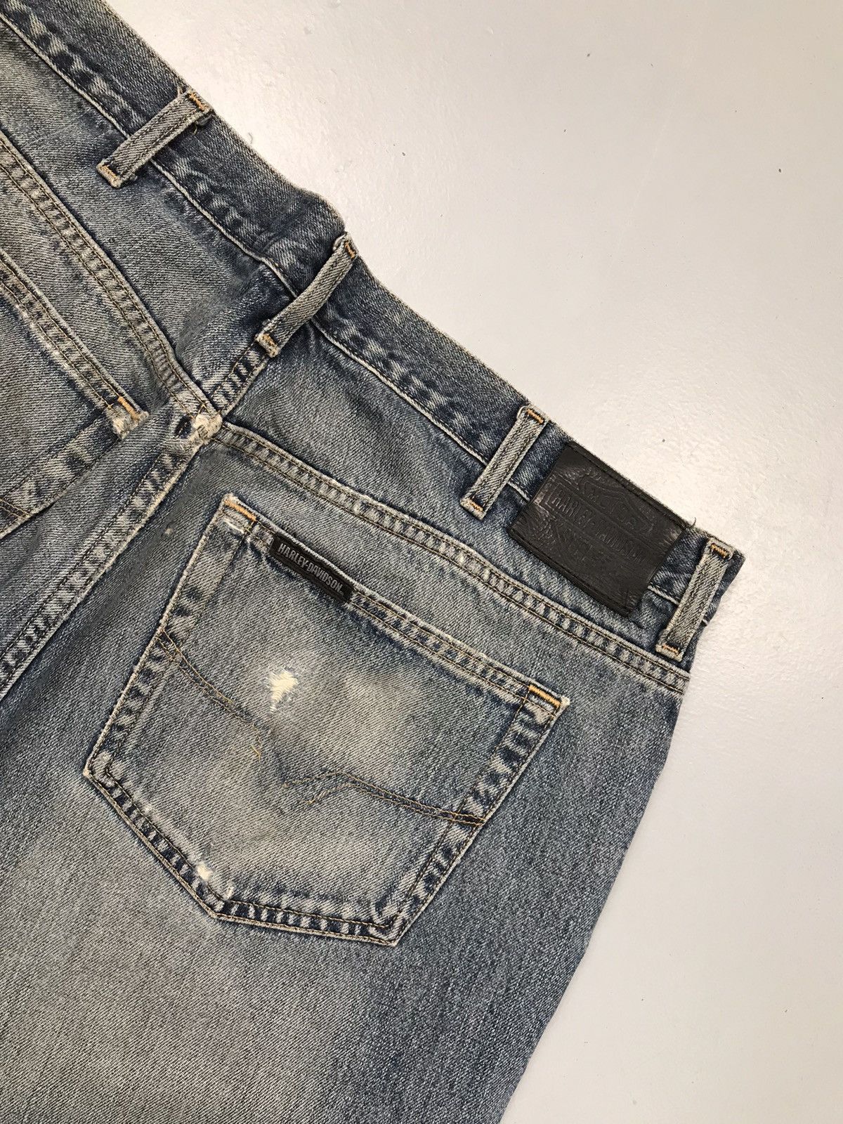 Harley Davidson Vintage Harley Davidson damaged denim Size US 42 / EU 58 - 14 Thumbnail