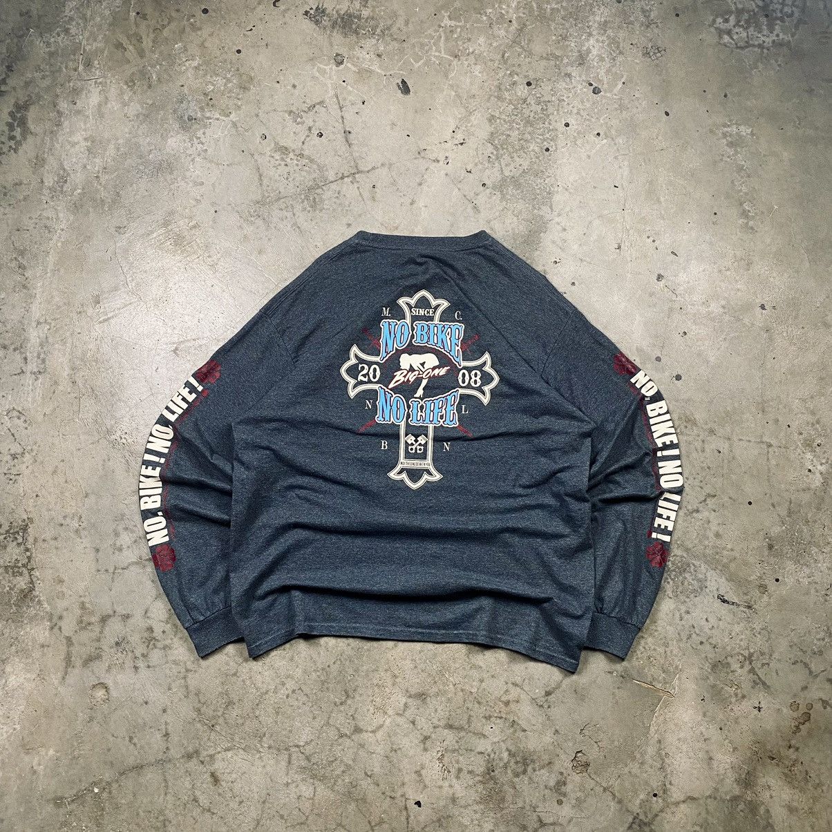 Affliction × Indian Motorcycle y2k Peacemaker No Bike No Life Cross West Coast Chopper Size US XL / EU 56 / 4 - 1 Thumbnail