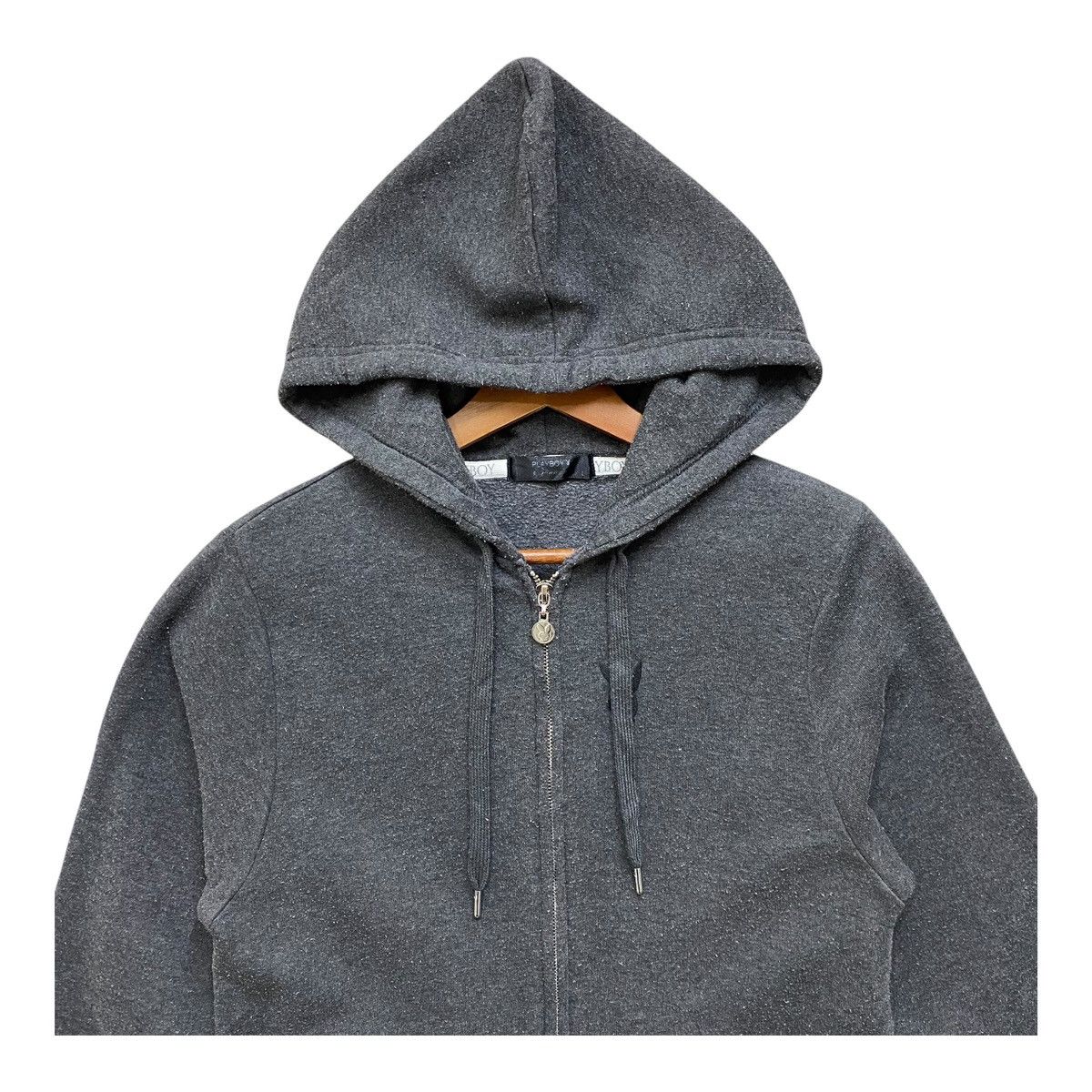 Playboy Vintage Playboy Monogram Tape Hoodie Full Zip Dark Grey L Size US L / EU 52-54 / 3 - 2 Thumbnail