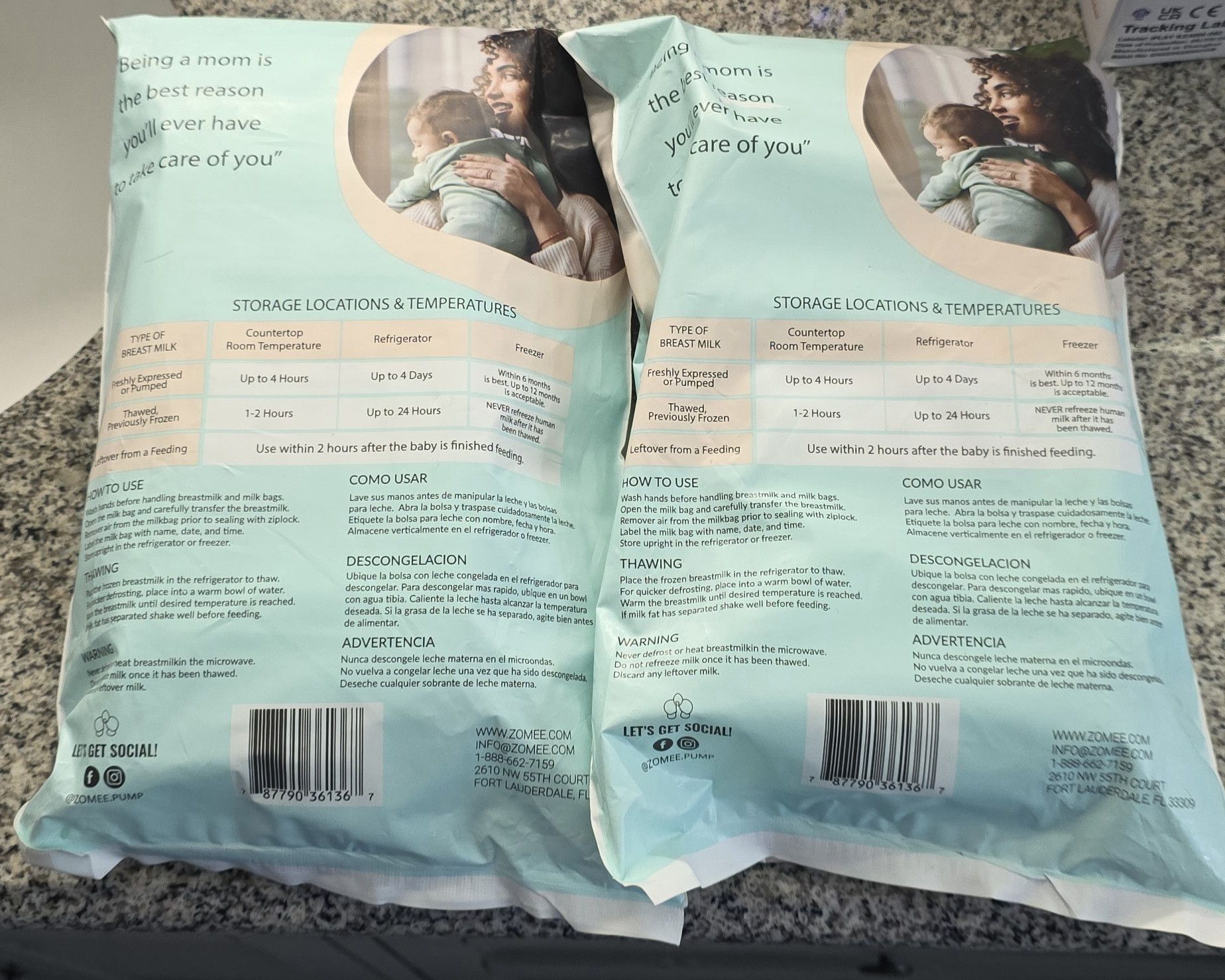 Other Zomee Milk And Formula Storage Bags Durable 180 Count 2 Size ONE SIZE - 2 Thumbnail