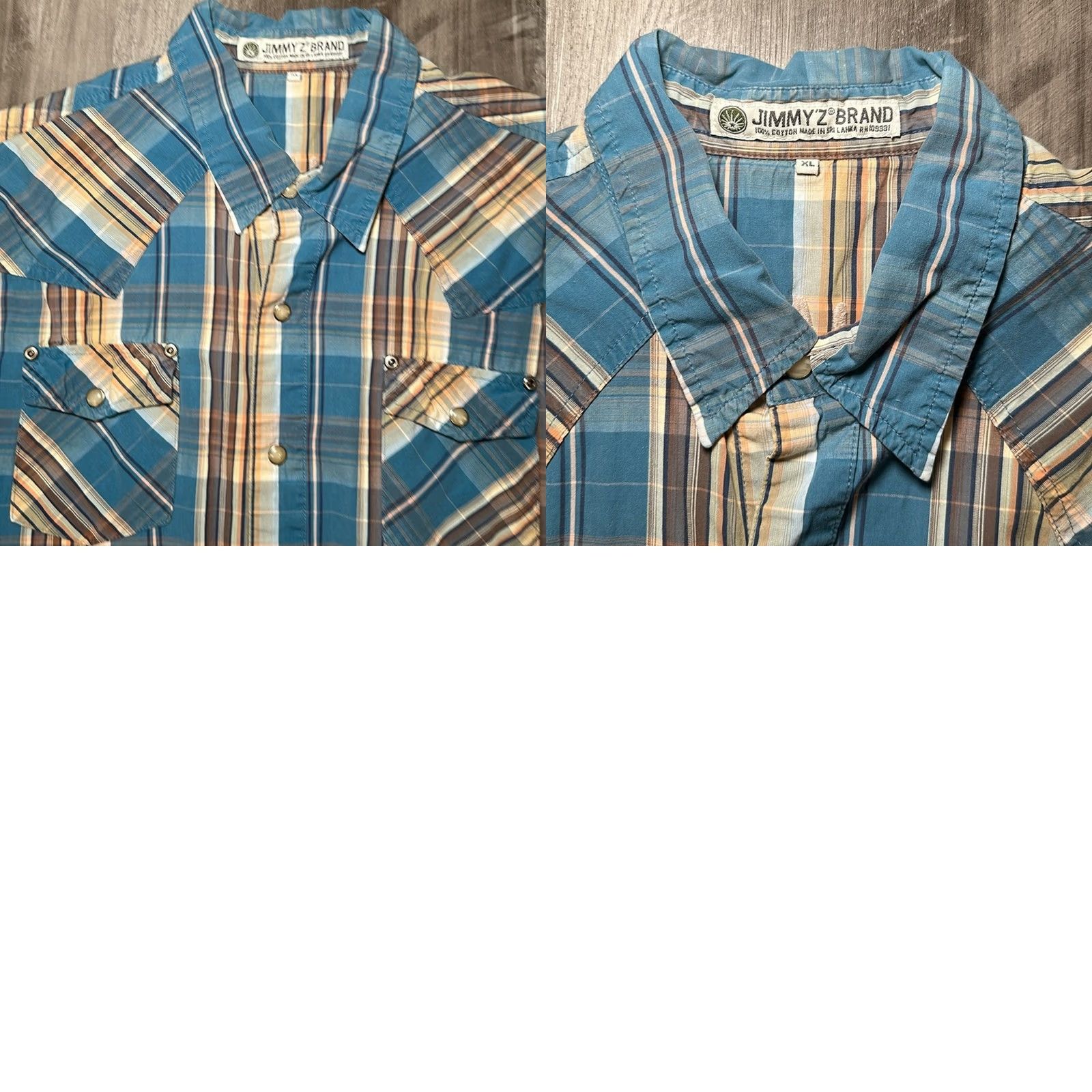 Vintage Jimmy’z Brand Australia Sunset Western Vintage Short Sleeve Pearl Snap XL Men Blue Cotton 100% Shirt Mens XL Pearl Snap Western Vintage Sunset 80s-90s Size US 36 / EU 52 - 8 Thumbnail