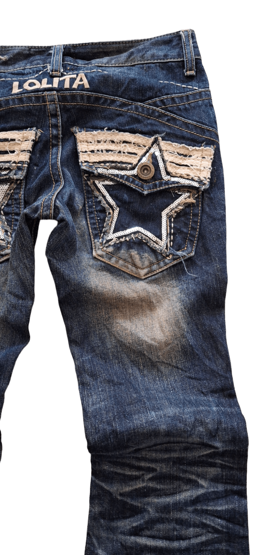 Designer × Japanese Brand Japanese Brand Lolita Flared Whiskered Jeans Size US 26 / EU 42 - 7 Thumbnail