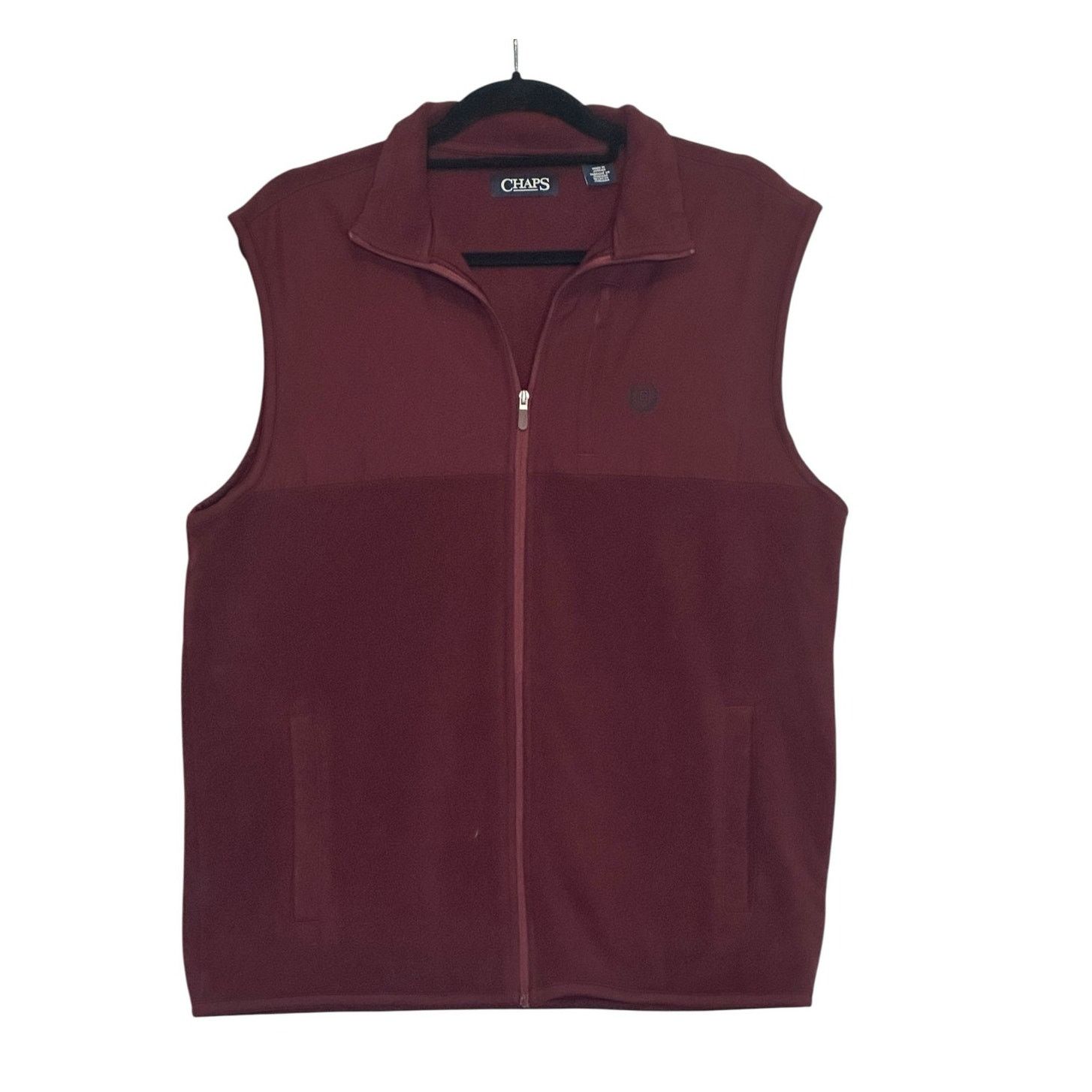 Chaps Chaps burgundy full zippered fleece vest size Medium Size US M / EU 48-50 / 2 - 1 Thumbnail