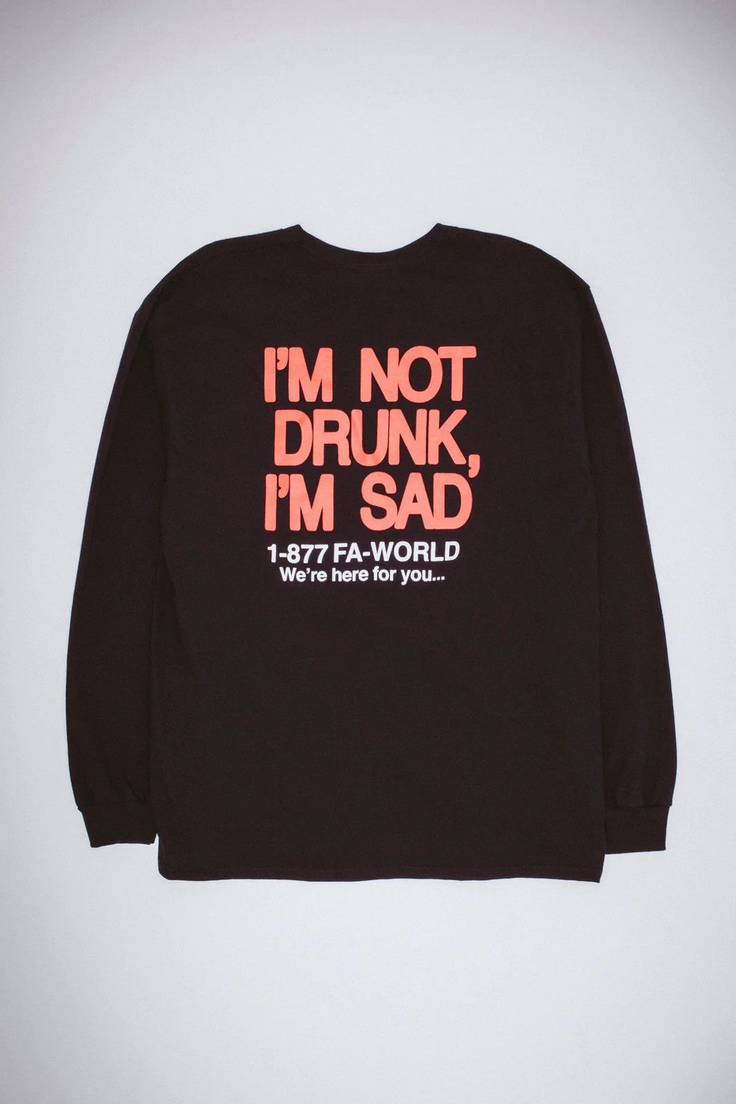 Fucking Awesome DRUNK AND SAD LONG SLEEVE TEE Size US XXL / EU 58 / 5 - 1 Thumbnail