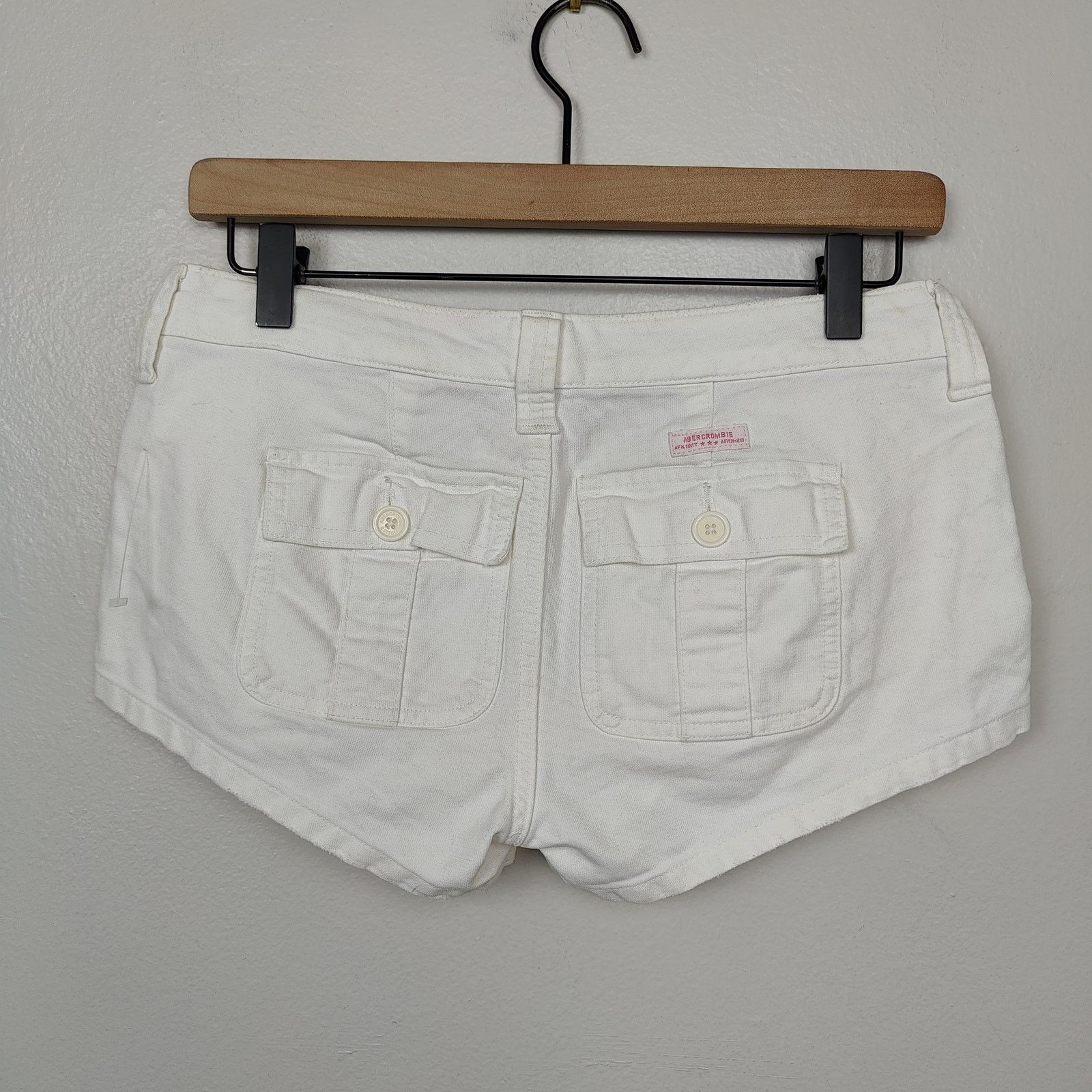 Abercrombie & Fitch Vintage Y2K Abercombie & Fitch Shorts Womens 00 White Size 24" / US 00 / IT 34 - 5 Thumbnail