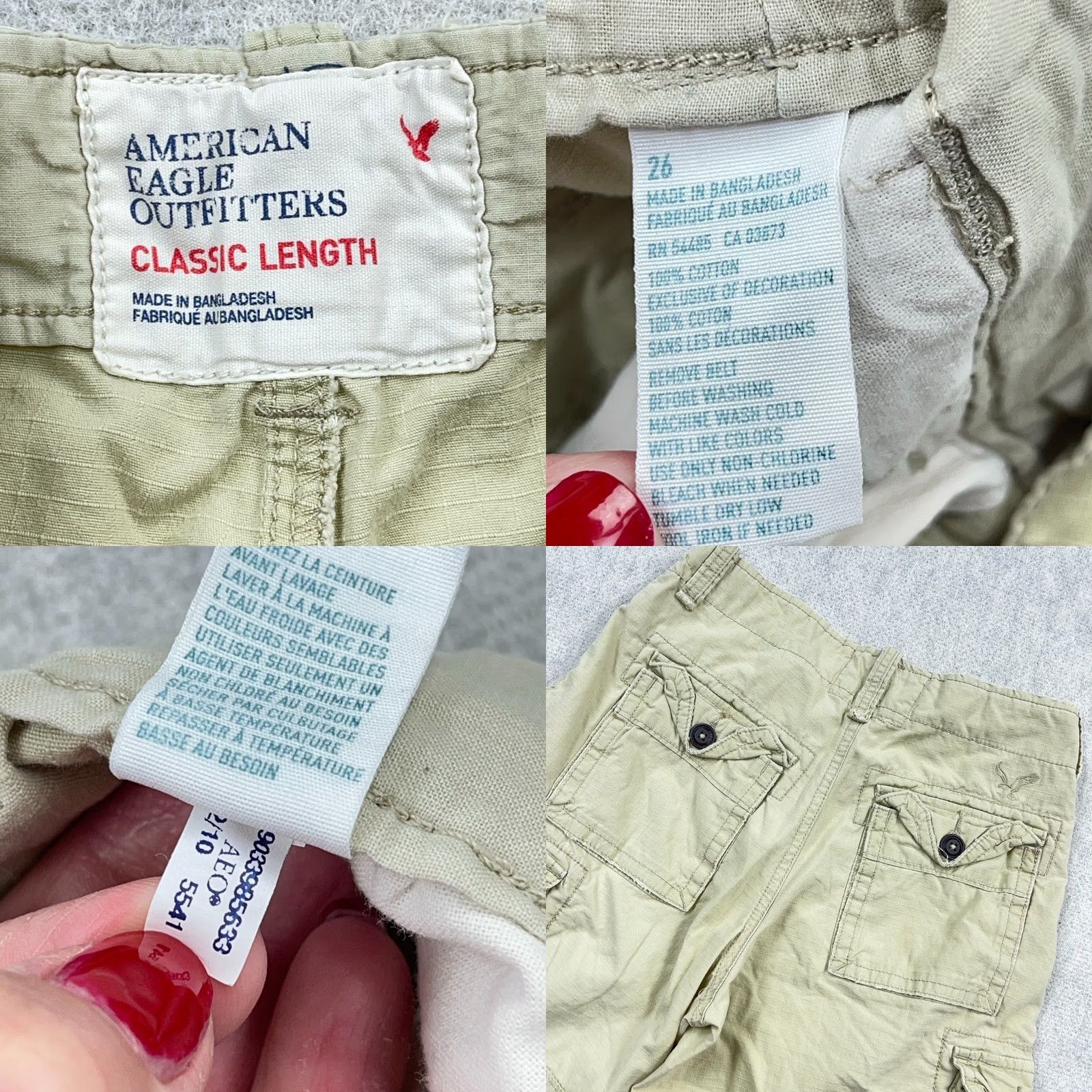 American Eagle Outfitters VINTAGE American Eagle Outfitters Cargo Shorts Men 26 Tan Classic Length Rip Stop Khaki Size US 26 / EU 42 - 8 Thumbnail