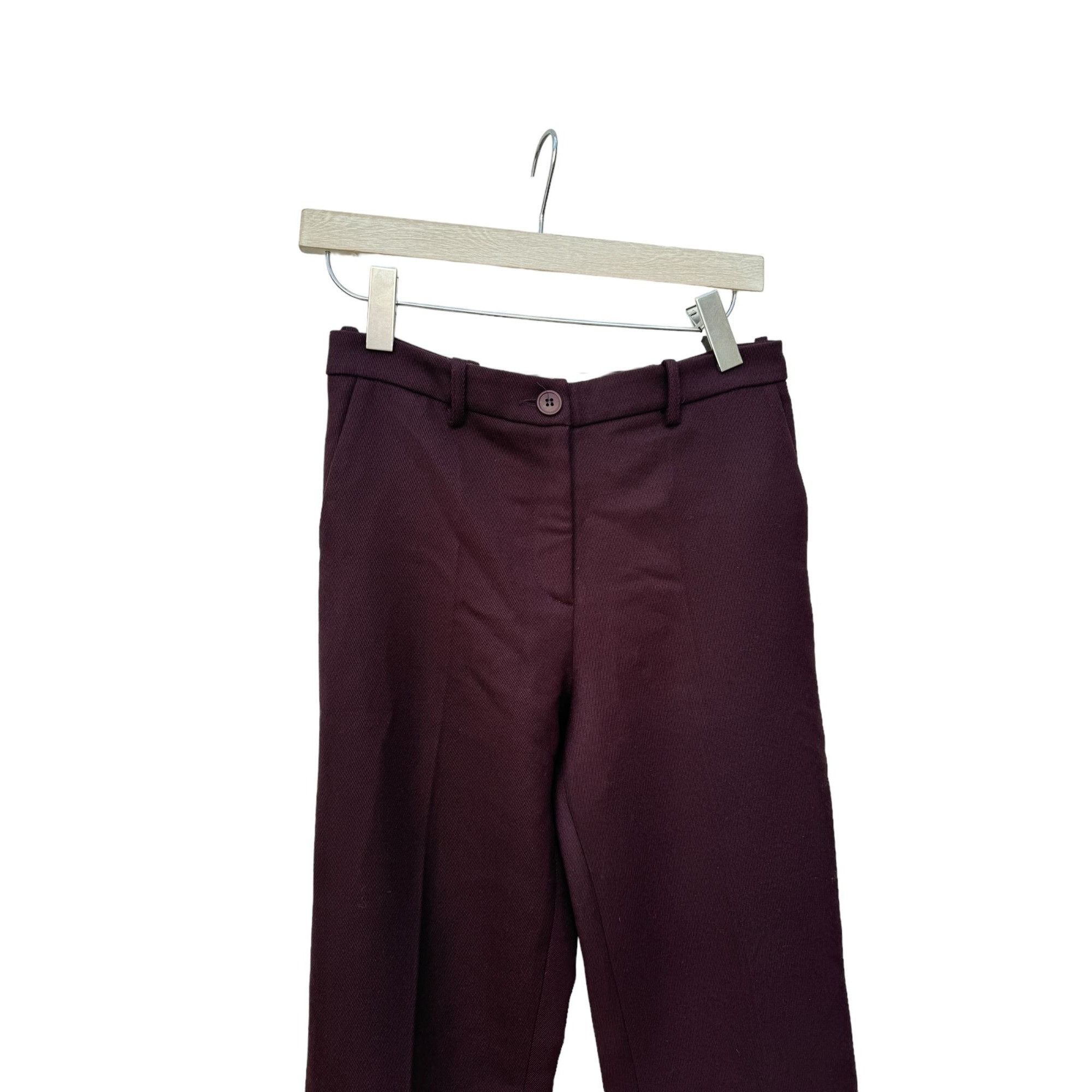 Jacquemus La Reconstruction Burgundy Wool Pants Size 26" / US 2 / IT 38 - 3 Thumbnail