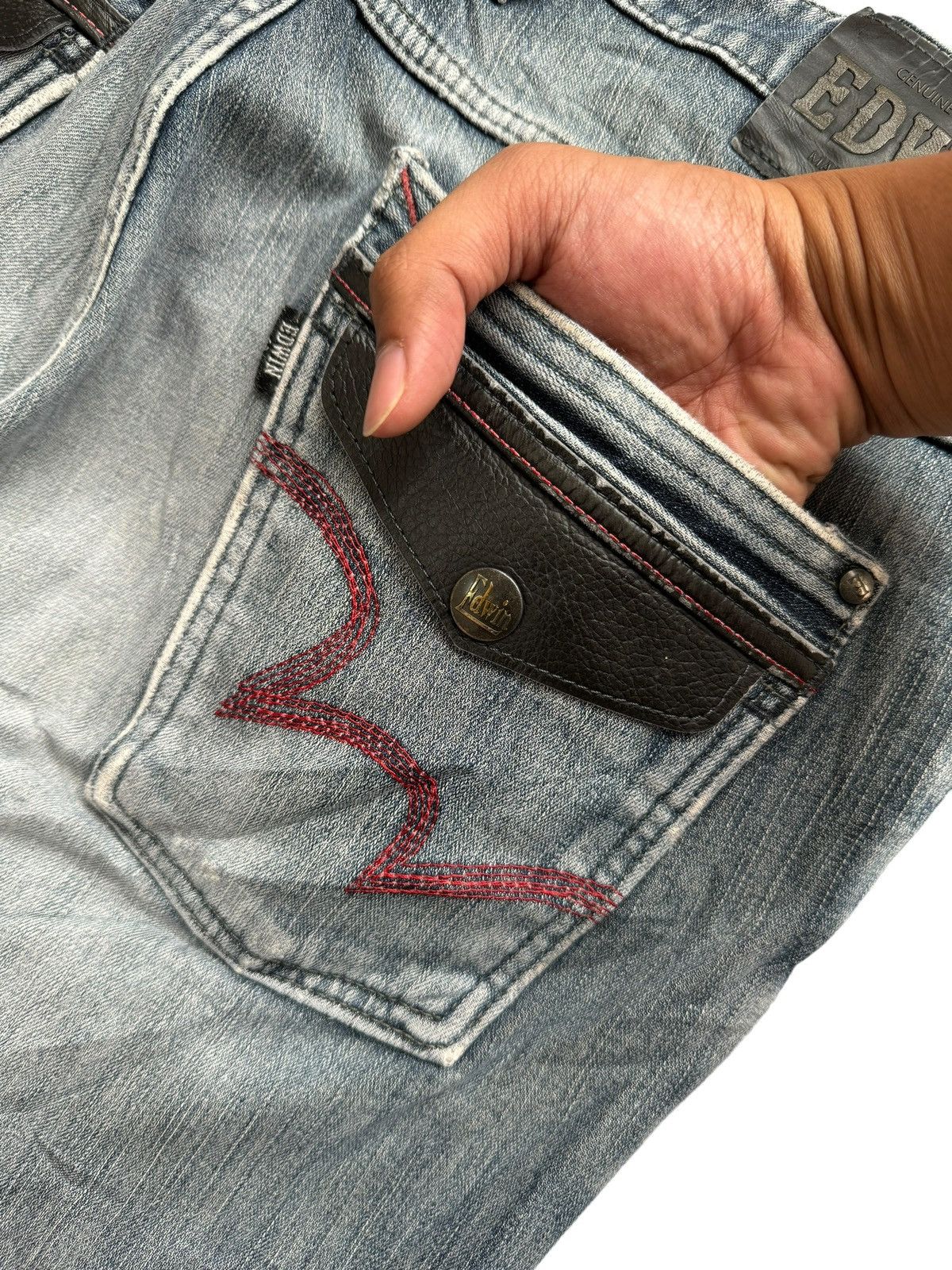 Edwin Vintage Edwin 503 Wild Fire Jeans Blue Fade jeans Size US 35 - 12 Thumbnail