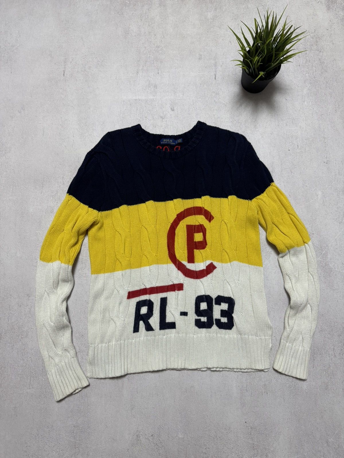 Polo Ralph Lauren Polo Ralph Lauren RL-93 Sweater Knit Big Logo Rare Size US S / EU 44-46 / 1 - 1 Thumbnail