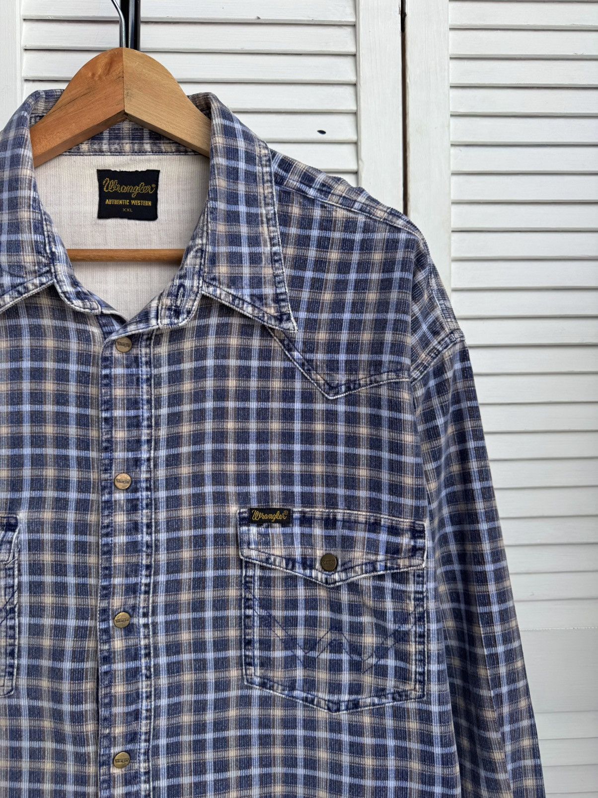 Wrangler Vintage Wrangler Western Plaid Flannel Snap Button Shirt Size US XL / EU 56 / 4 - 5 Thumbnail