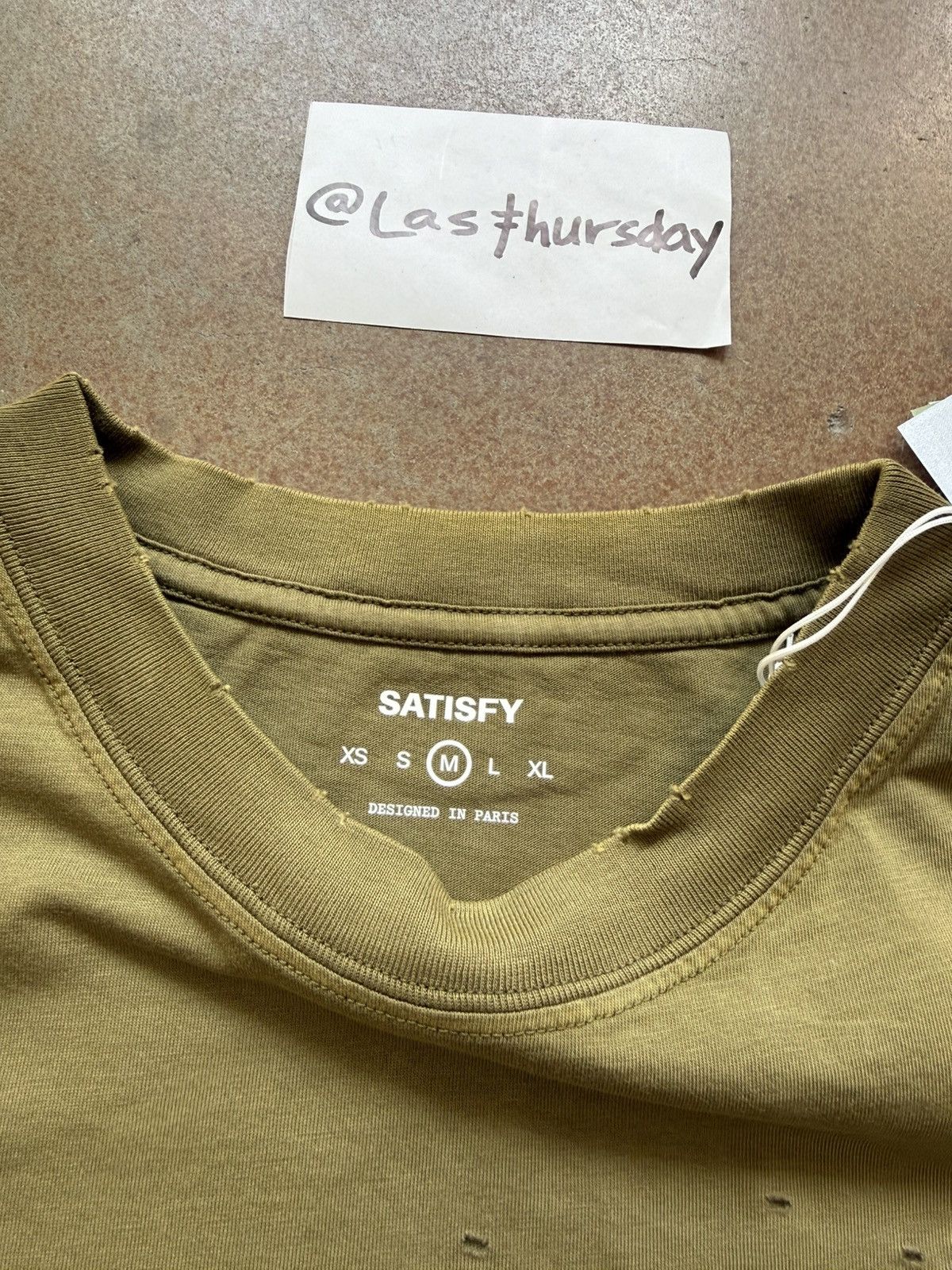 Satisfy Satisfy Running Equipment MothTech Tee Olive Green Medium Size US M / EU 48-50 / 2 - 4 Thumbnail