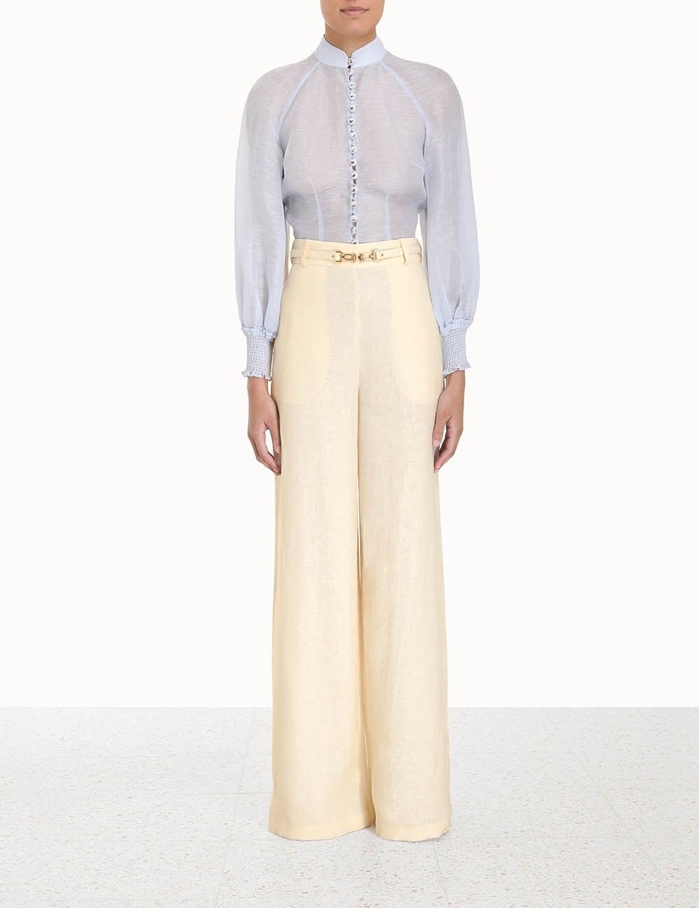 Zimmermann oc11z0425 Luminosity Wide Leg Pant in Ivory Size 26" / US 2 / IT 38 - 2 Thumbnail