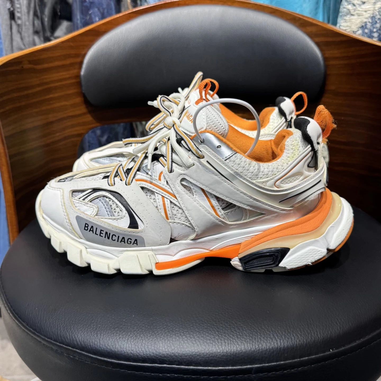 Balenciaga Balenciaga Track White Orange 37 Exc Cond Org Box Size US 6 / IT 36 - 6 Thumbnail