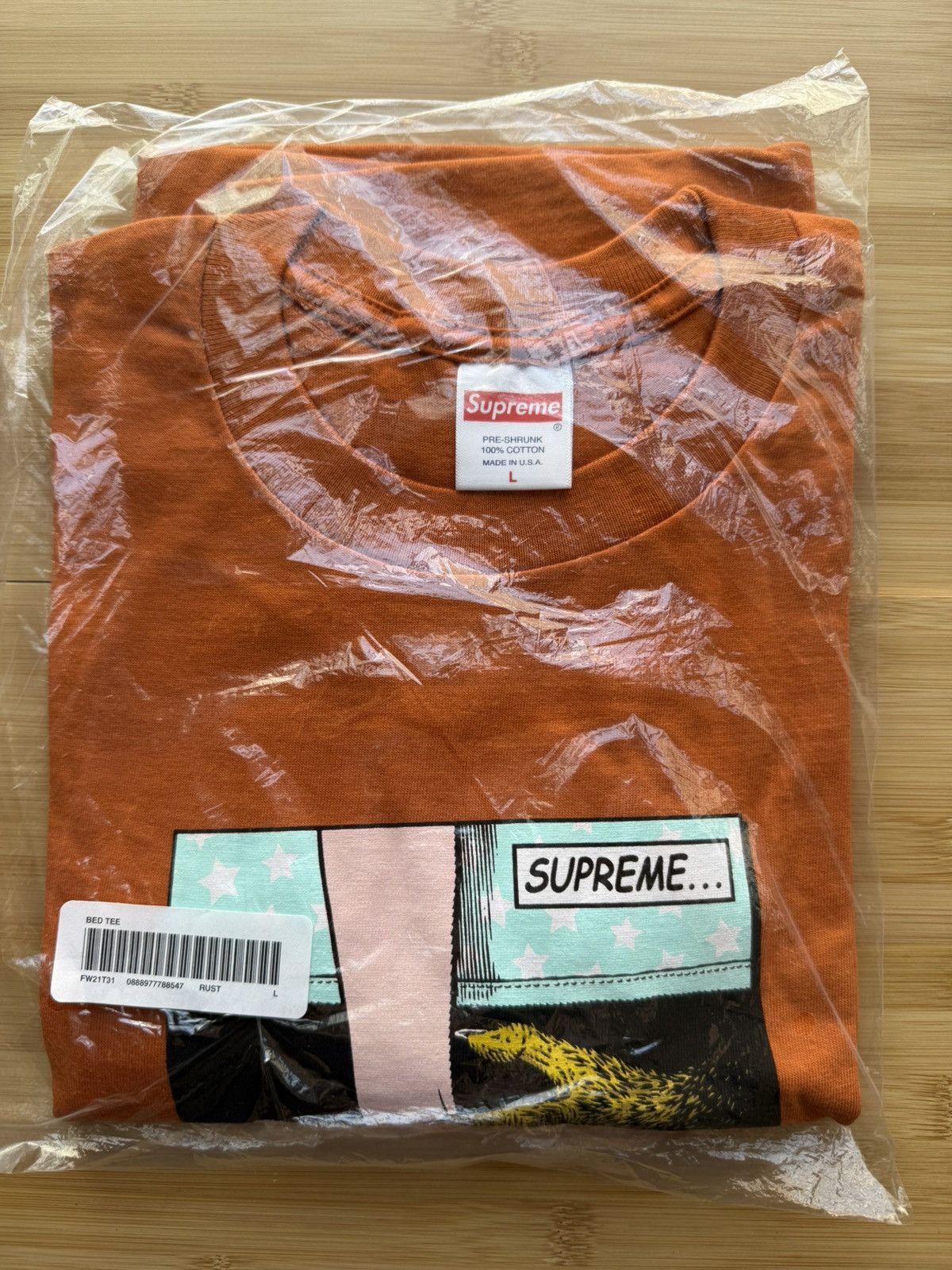 Supreme Supreme Bed Tee Rust Size US L / EU 52-54 / 3 - 2 Thumbnail