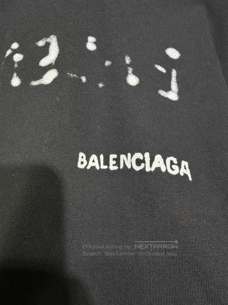 Balenciaga Balenciaga Black Faded Dissolved Letter Short Sleeve T-Shi Size US XS / EU 42 / 0 - 3 Thumbnail