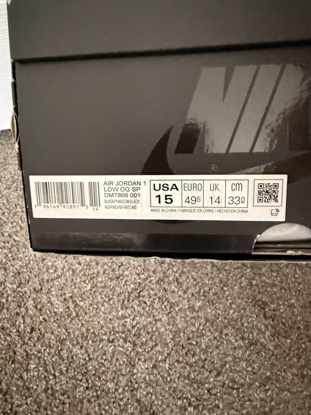 Nike × Travis Scott Travis Scott x Air Jordan 1 Low ‘Black Phantom’ Size US 15 / EU 48 - 8 Thumbnail