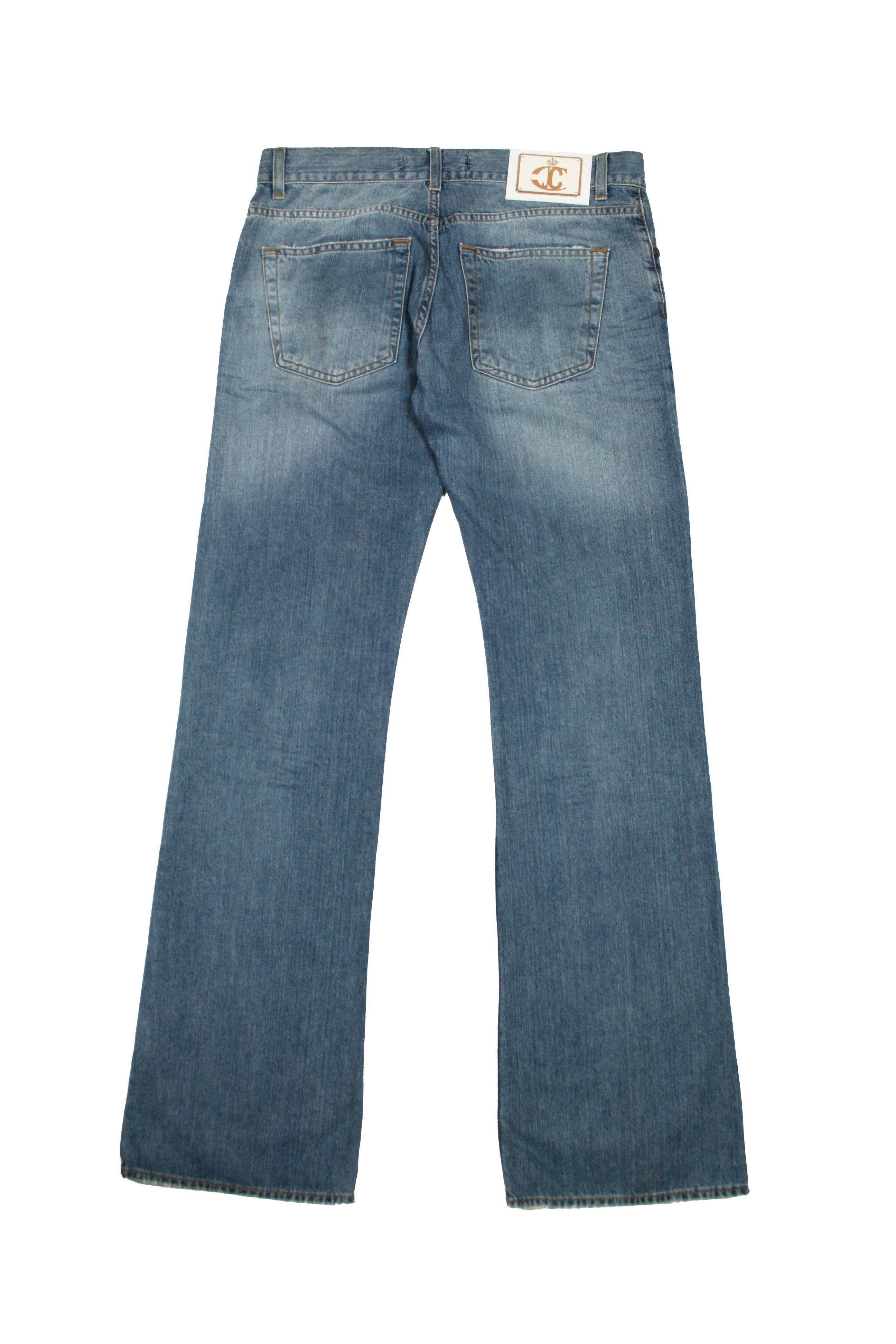 Just Cavalli 00S Y2K Flared Jeans Vintage Size US 32 / EU 48 - 2 Thumbnail