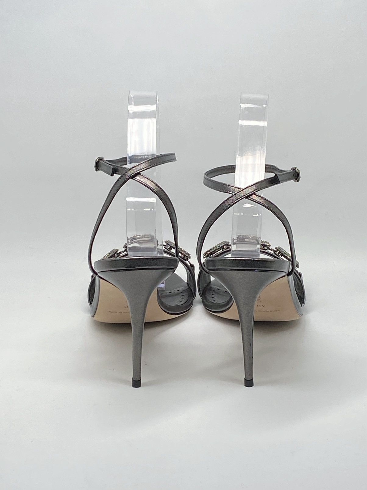 Manolo Blahnik Manolo Blahnik Crystal-Embellished Leather Sandals size 40 Size US 10 / IT 40 - 7 Thumbnail