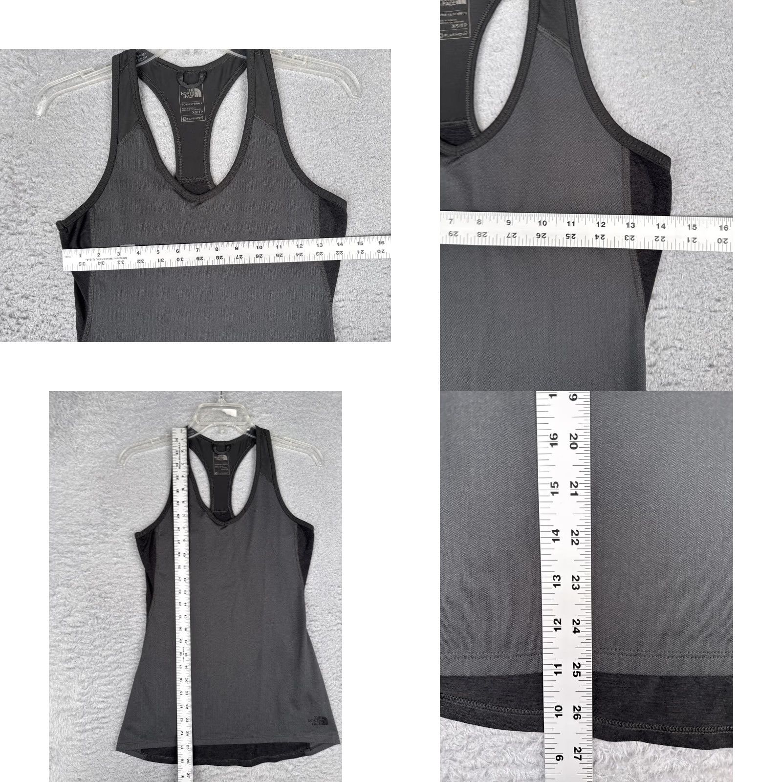 The North Face The North Face Shirt Womens XS Gray Black Racerback Tank FlashDry Tagless Size XS / US 0-2 / IT 36-38 - 8 Thumbnail