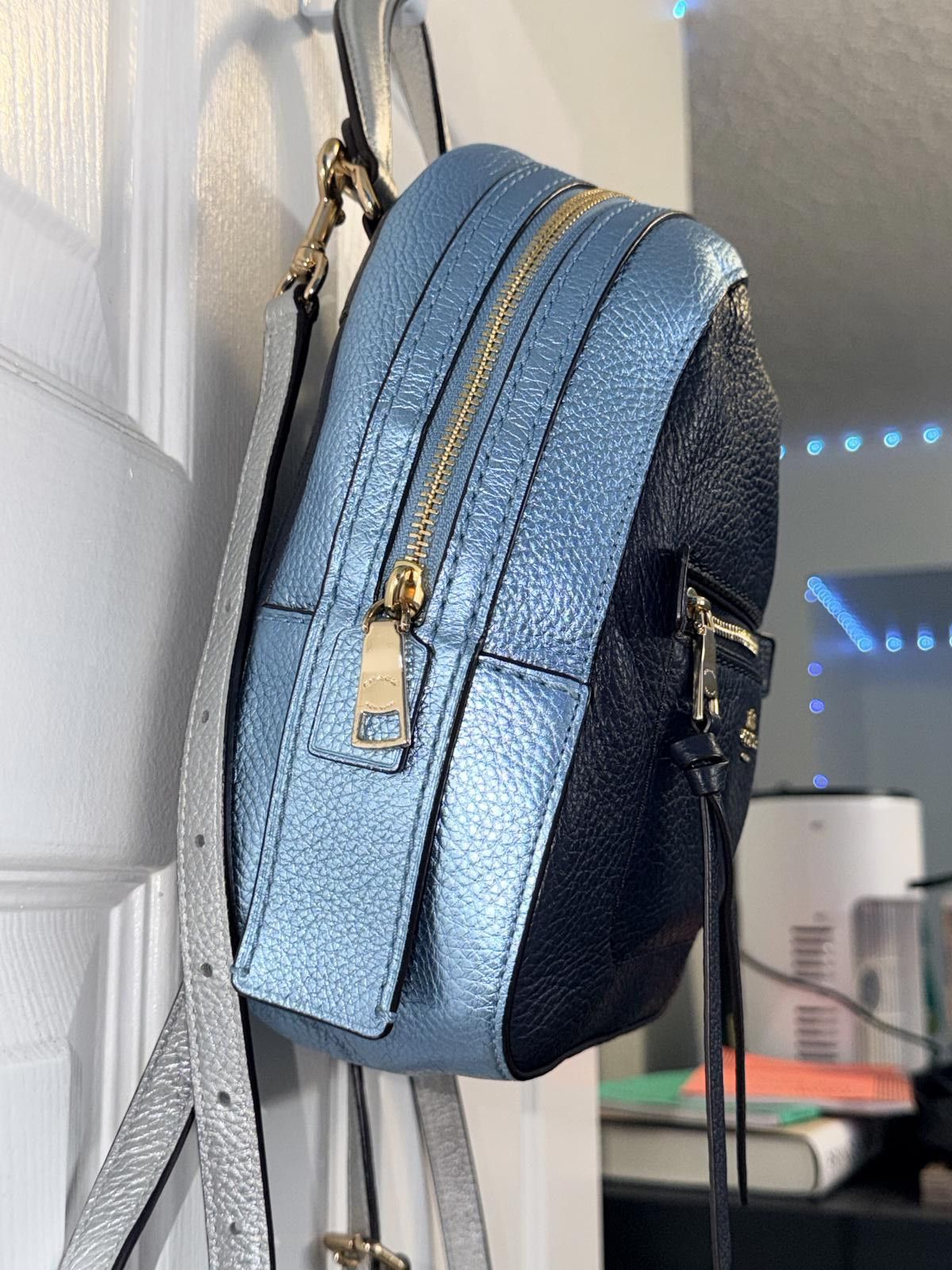 Coach Coach Andi Backpack In Colorblock Metallic Midnight Blue Size ONE SIZE - 5 Thumbnail