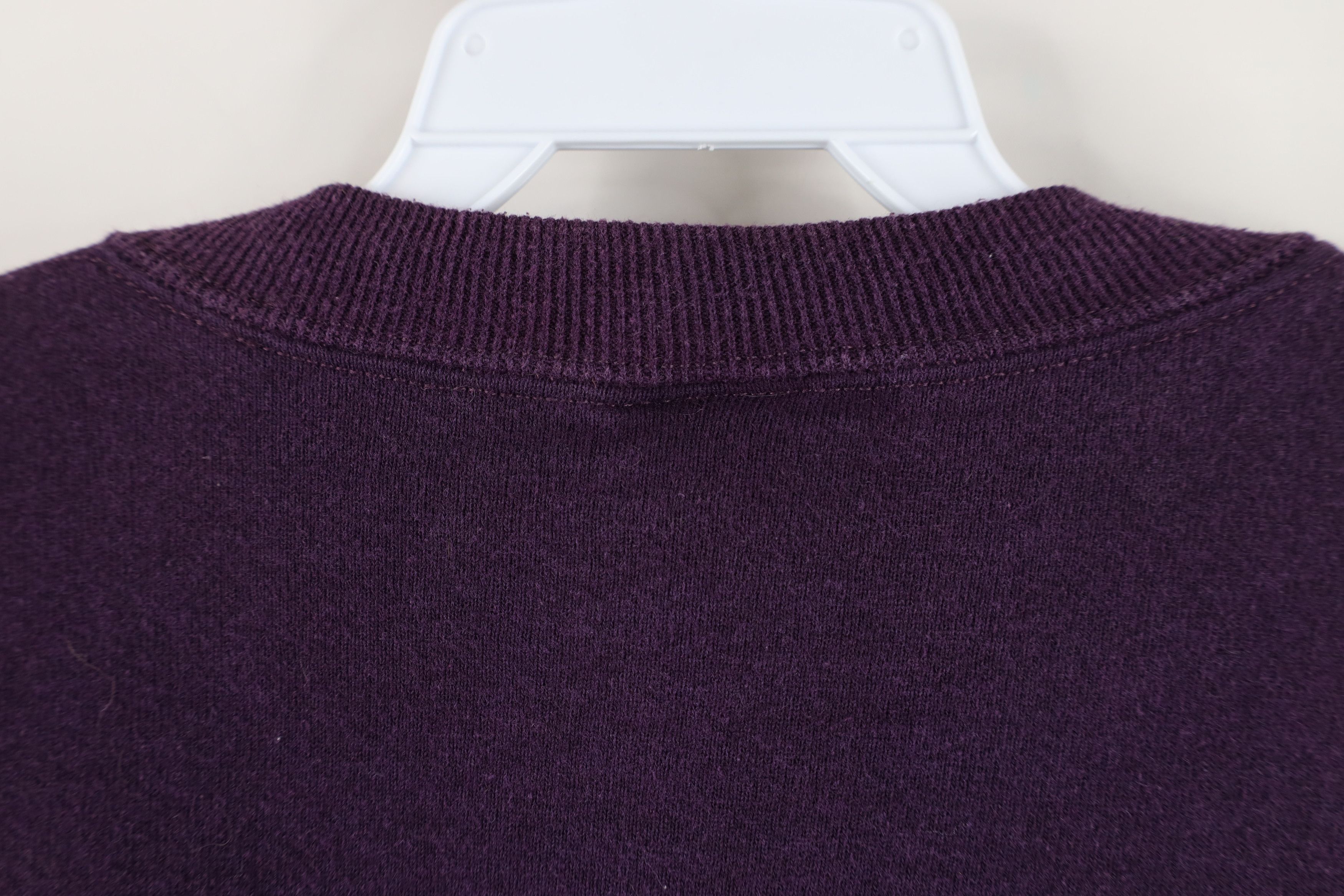 Vintage Vintage 90s Streetwear Blank Crewneck Sweatshirt Purple USA Size US XL / EU 56 / 4 - 9 Thumbnail
