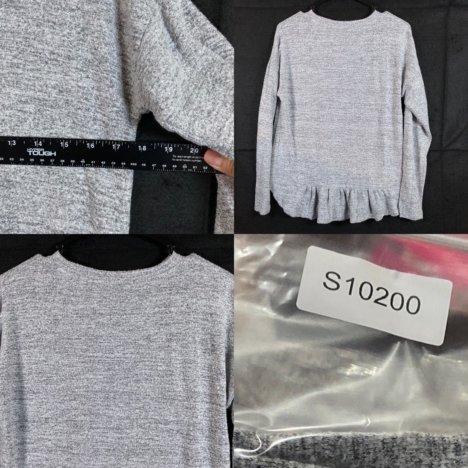 Banana Republic Banana Republic Women's Sweater Gray Long Sleeve Puplum Knit Crew Neck S Regular Size S / US 4 / IT 40 - 8 Thumbnail
