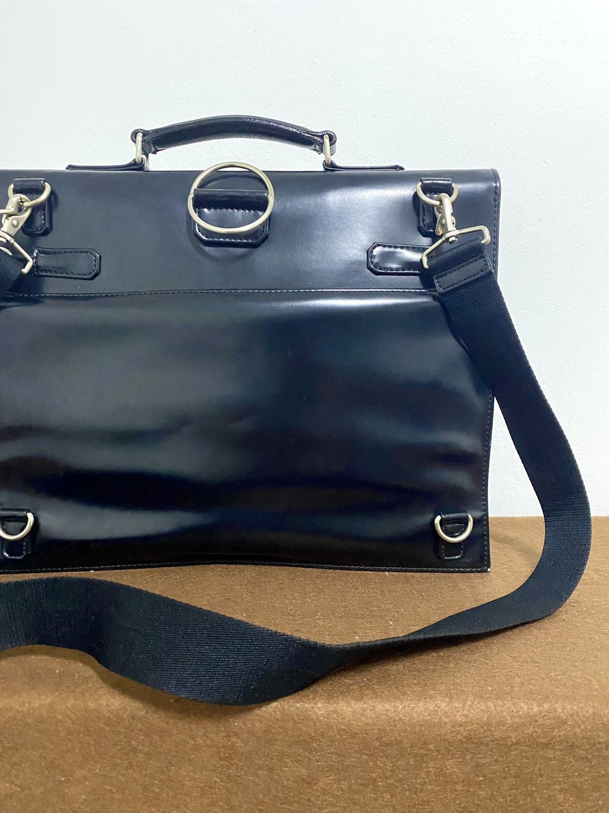 Jean Paul Gaultier Rare 90s JPG Birkin Kelly Leather GothicBriefcase Bag Size ONE SIZE - 17 Thumbnail
