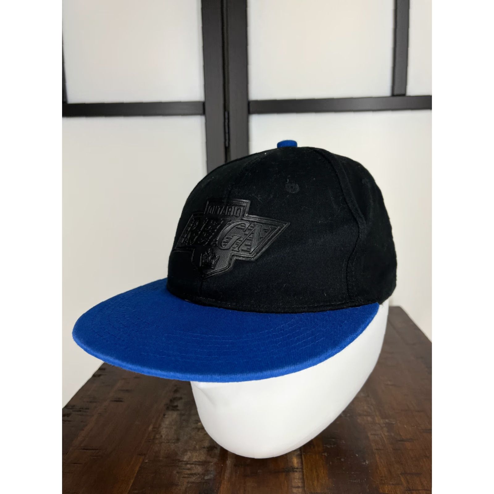 Vintage Melonwear Hat Cap Snap Back Adult OS Blue Black 100% Cotton AHL Melonwear Size ONE SIZE - 4 Thumbnail