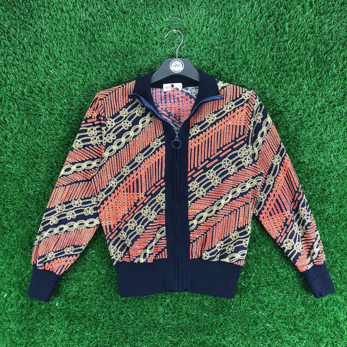 Japanese Brand × Vintage Vintage 90's Zipper Jacket Fullprint by President Size XS / US 0-2 / IT 36-38 - 1 Thumbnail
