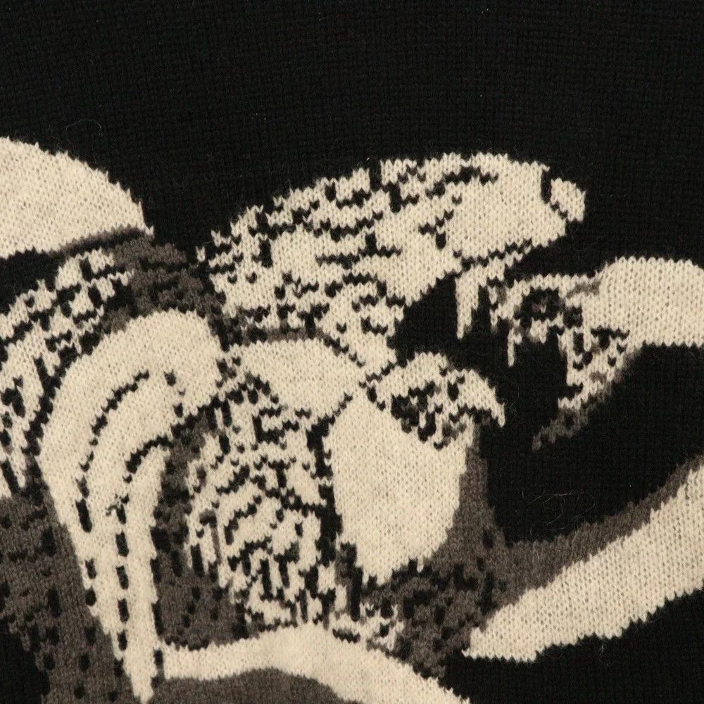 Yohji Yamamoto BLACK Scandal Yohji Yamamoto intarsia knit jumper Size US L / EU 52-54 / 3 - 5 Thumbnail