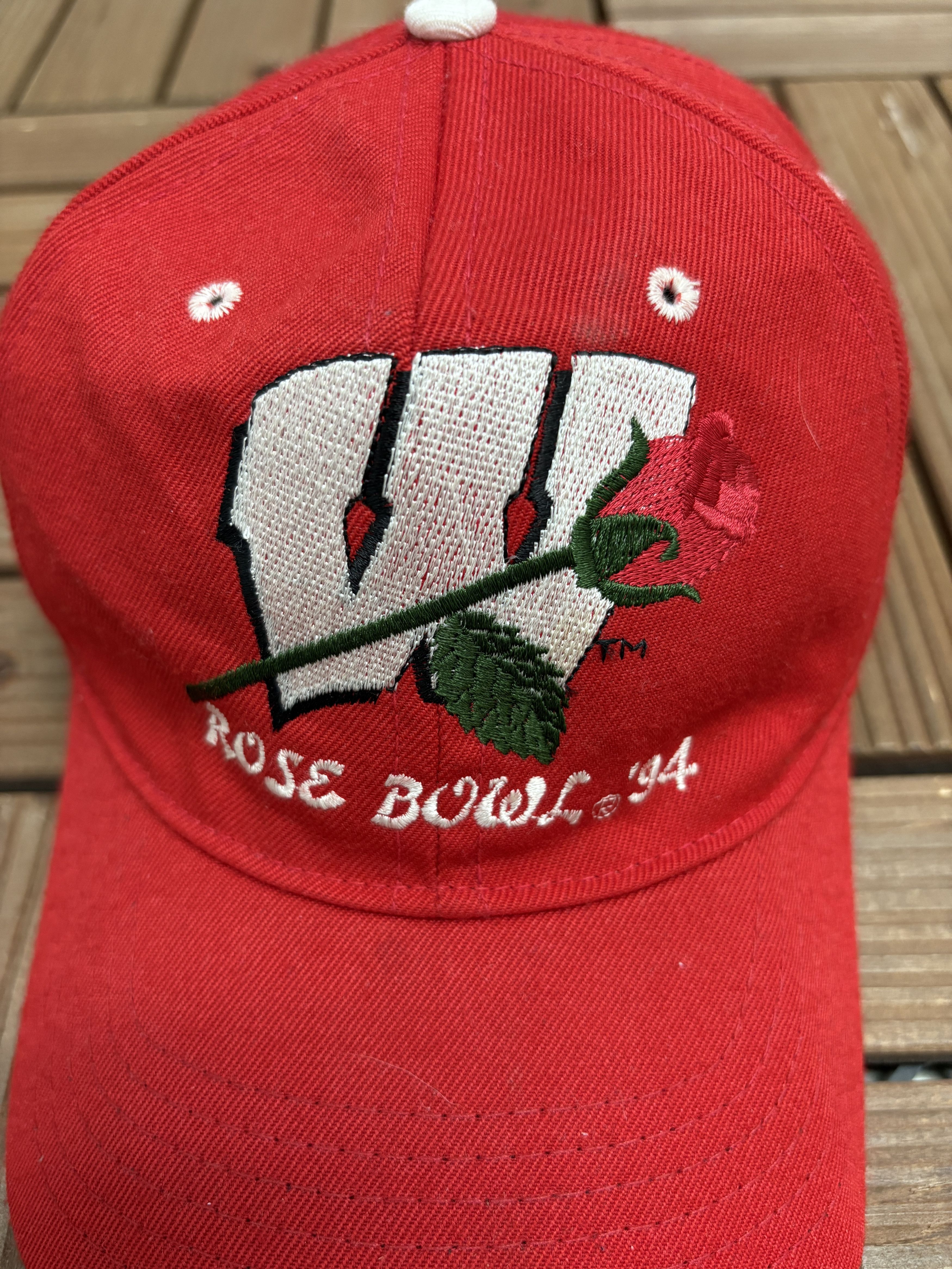 Vintage Wisconsin Badgers Rose Bowl 1994 Vintage Snap Back Hat Size ONE SIZE - 3 Thumbnail