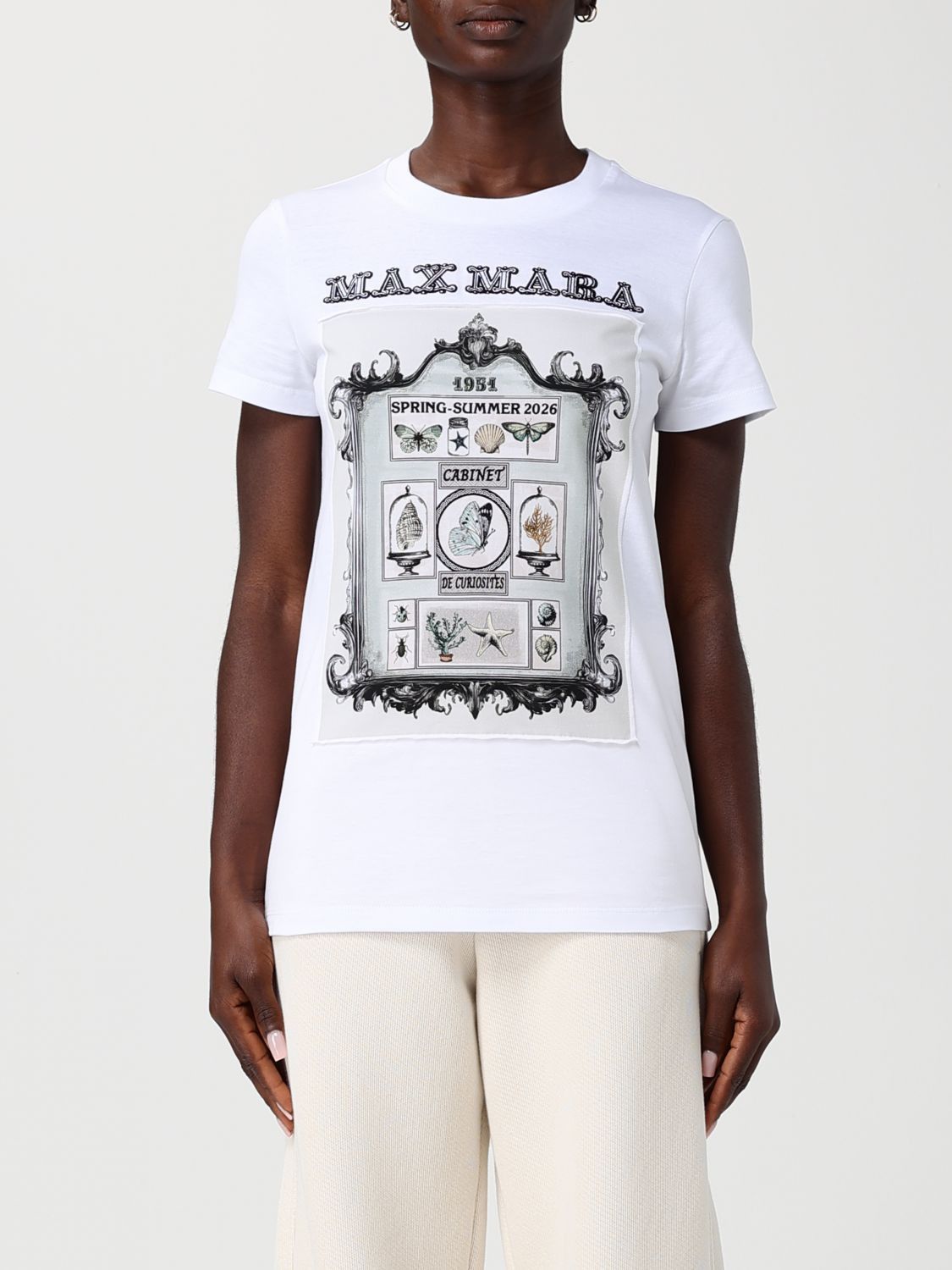 Max Mara Max Mara T-Shirt Woman White 1 Size XS / US 0-2 / IT 36-38 - 1 Thumbnail