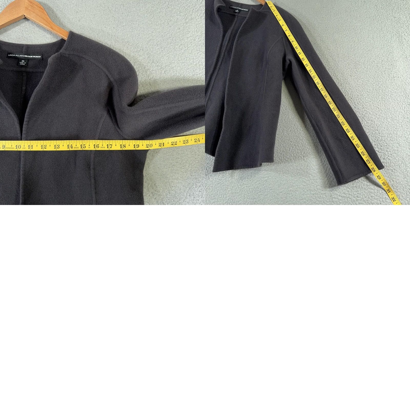 Ellen Tracy VINTAGE Linda Allard Ellen Tracy Blazer Jacket Womens 16 Fits 12-14 Wool Open Front Purple Size XXL / US 16-18 / IT 52-54 - 9 Thumbnail