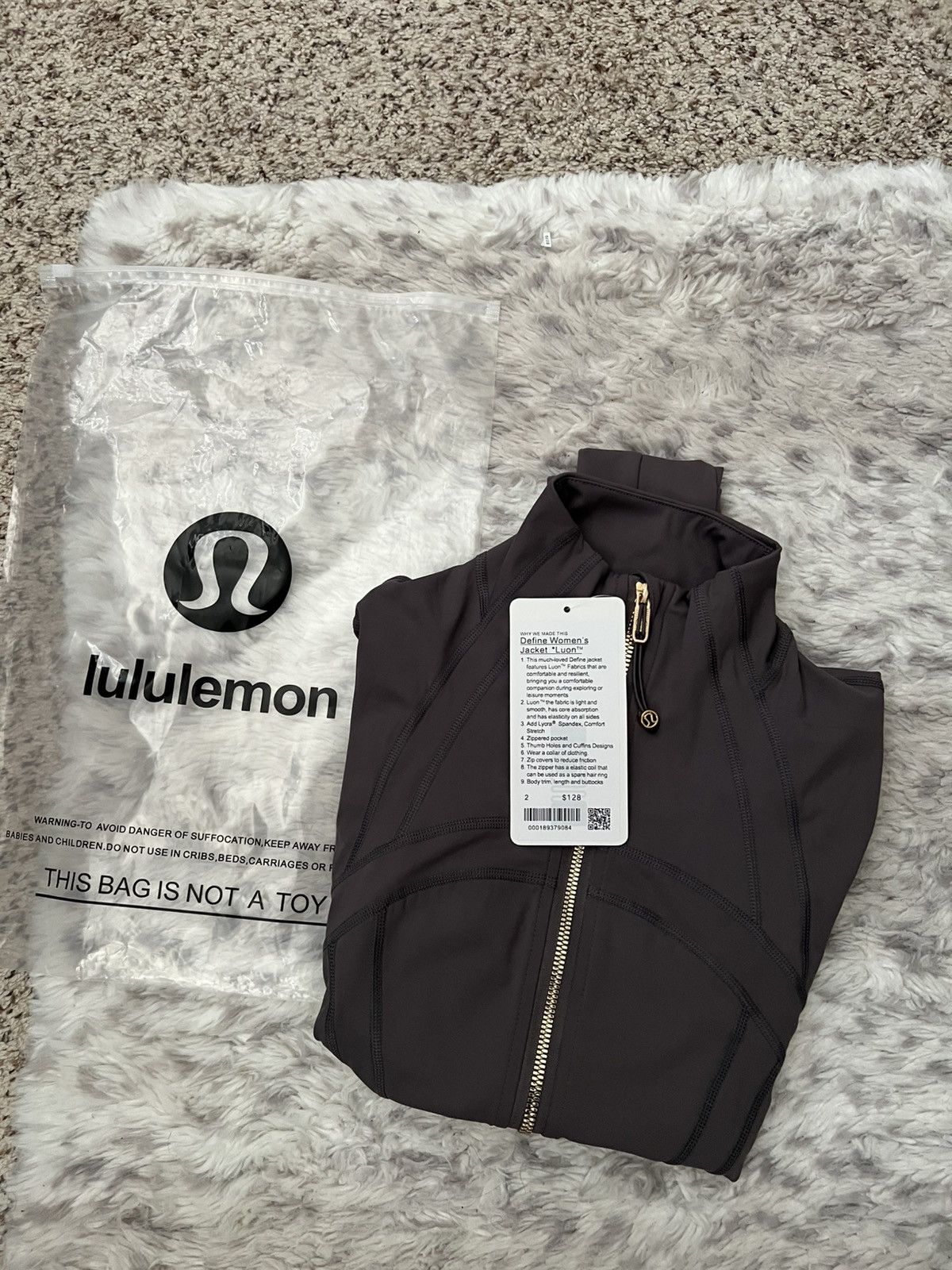 Lululemon Grey Define Jacket Nulu Size XS / US 0-2 / IT 36-38 - 1 Thumbnail