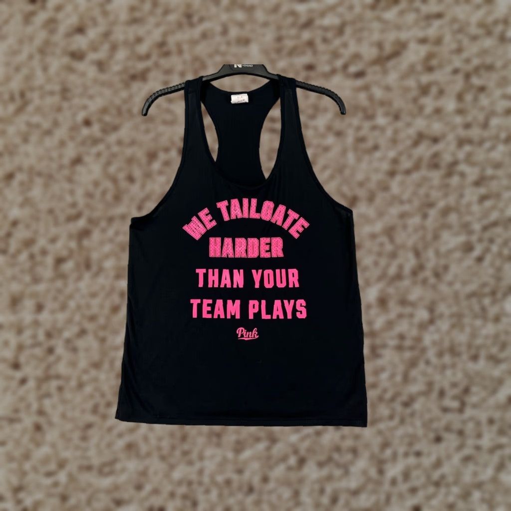 Victoria's Secret Victorias Secret Shirt Women Black Small Tank Sleeveless Tailgate Party Poly Size S / US 4 / IT 40 - 1 Thumbnail