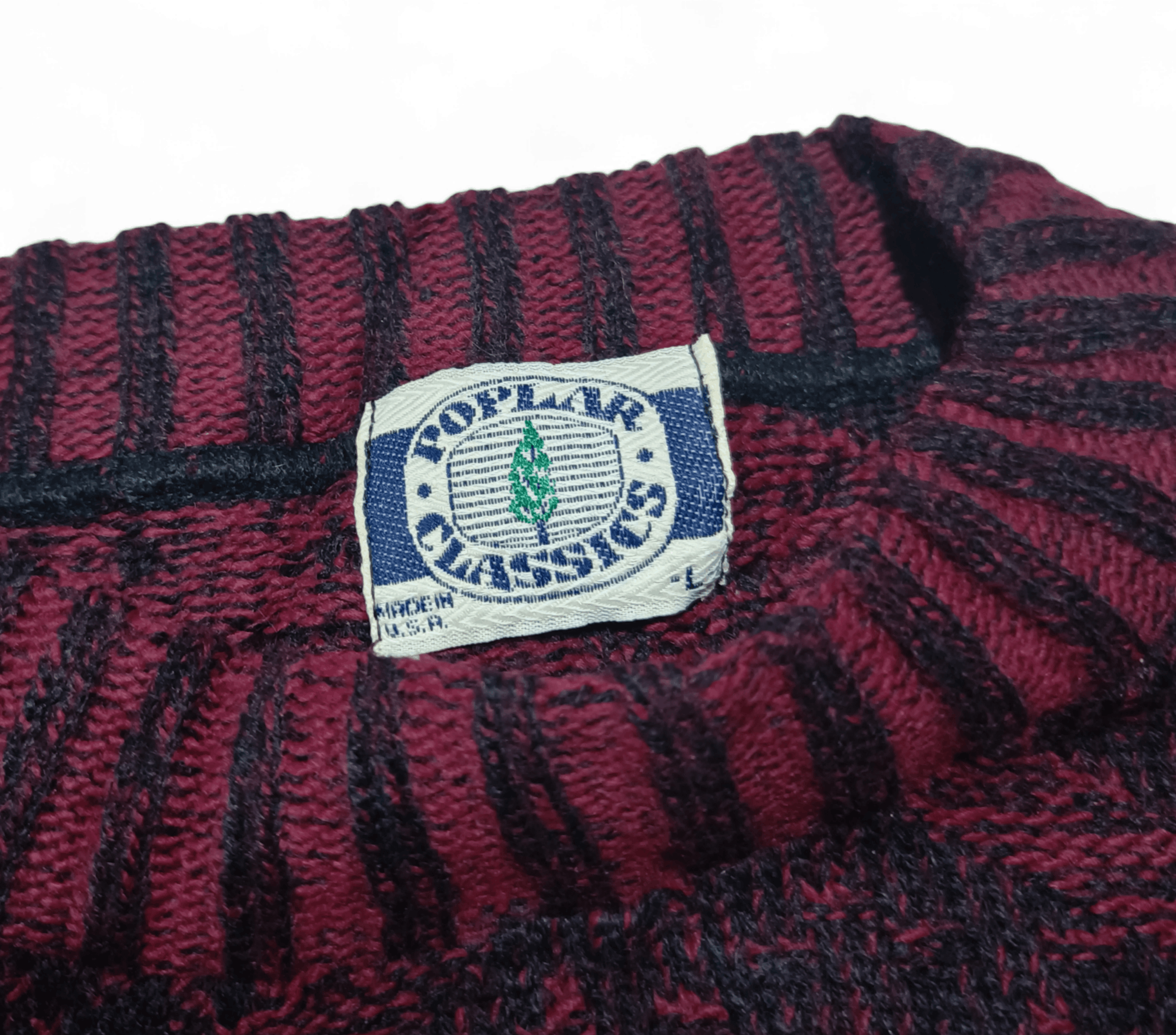 Other Vintage 90s POPLAR CLASSIC Ethnic Motifs Knit Sweater Size US L / EU 52-54 / 3 - 8 Thumbnail