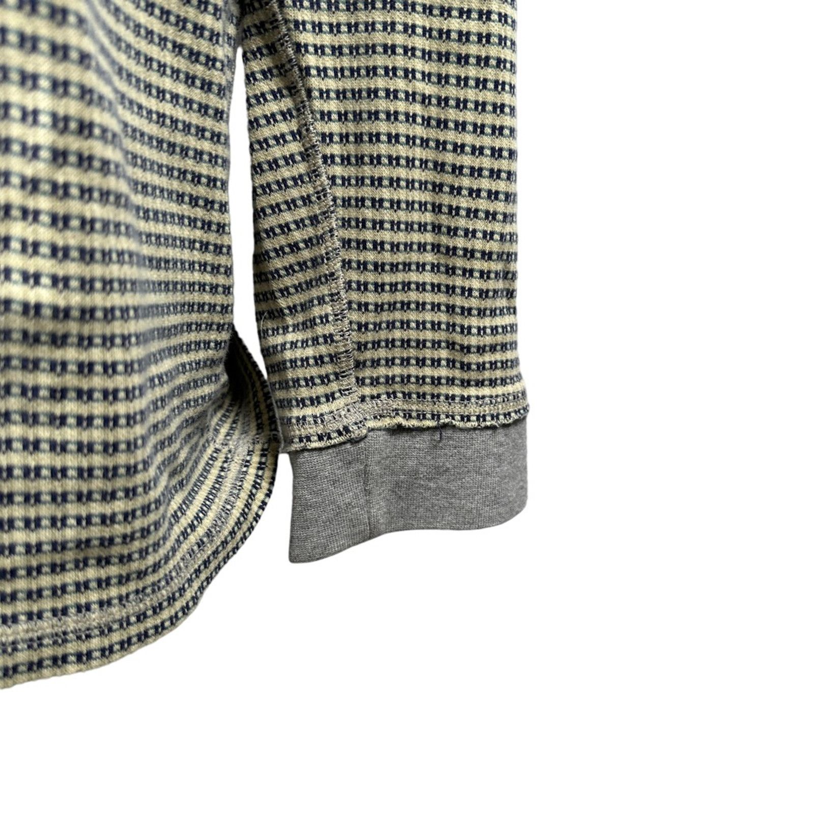 Carbon2Cobalt Carbon 2 Cobalt Henley Geometric Cotton Sweatshirt Beige L Size US L / EU 52-54 / 3 - 6 Thumbnail