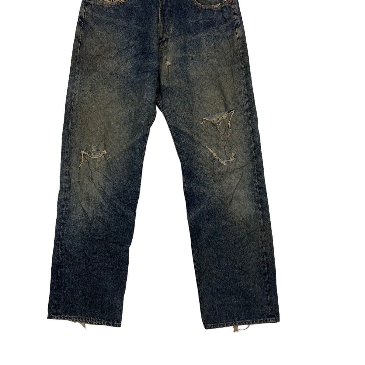 Japanese Brand 🔥90’s Rare Distressed Denim Jeans Warehouse Issey Miyake Size US 28 / EU 44 - 5 Thumbnail