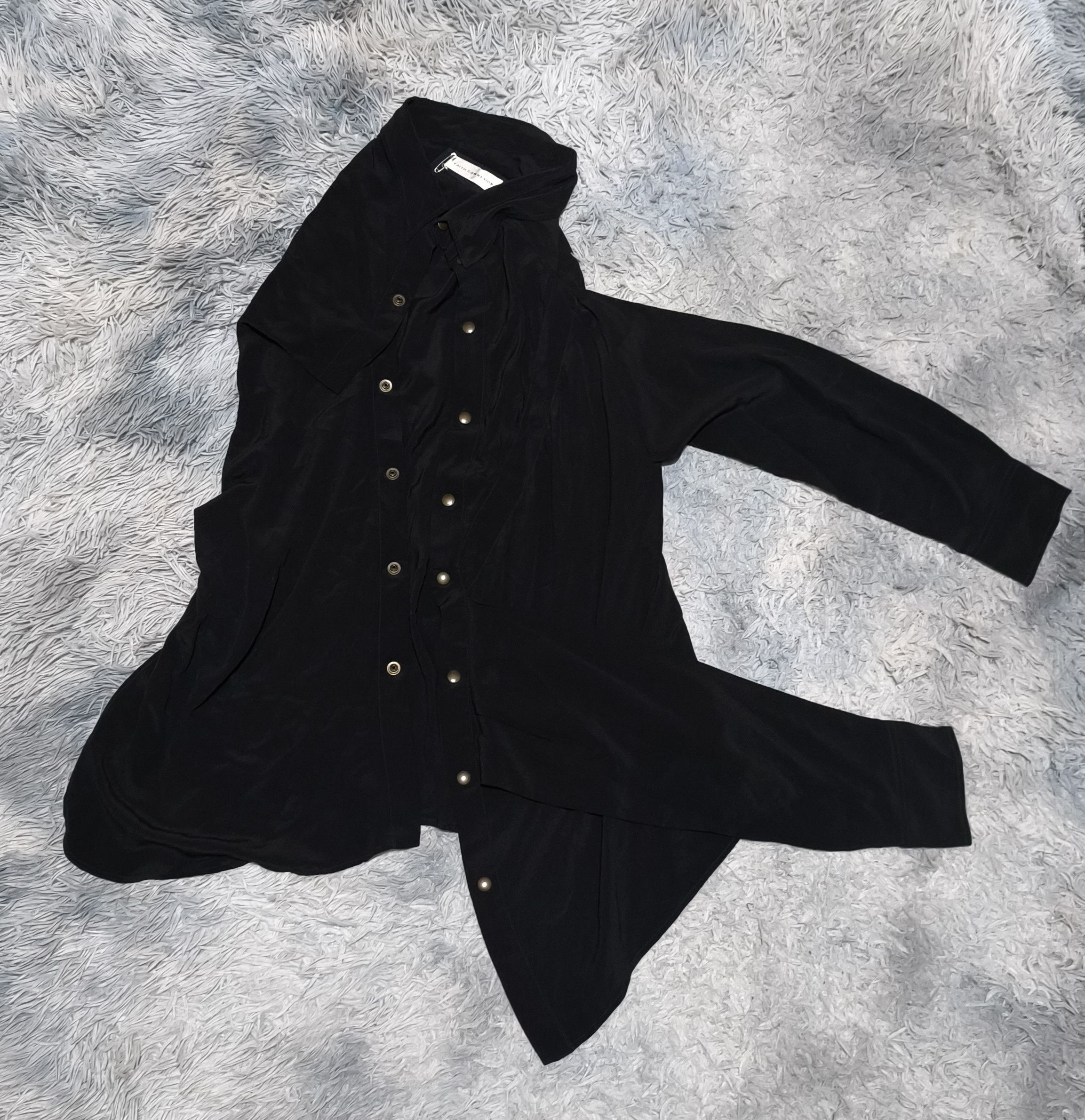 Faith Connexion FAITH CONNEXION Shirt Style Asymmetric Silk Skirt Size 28" / US 6 / IT 42 - 4 Thumbnail