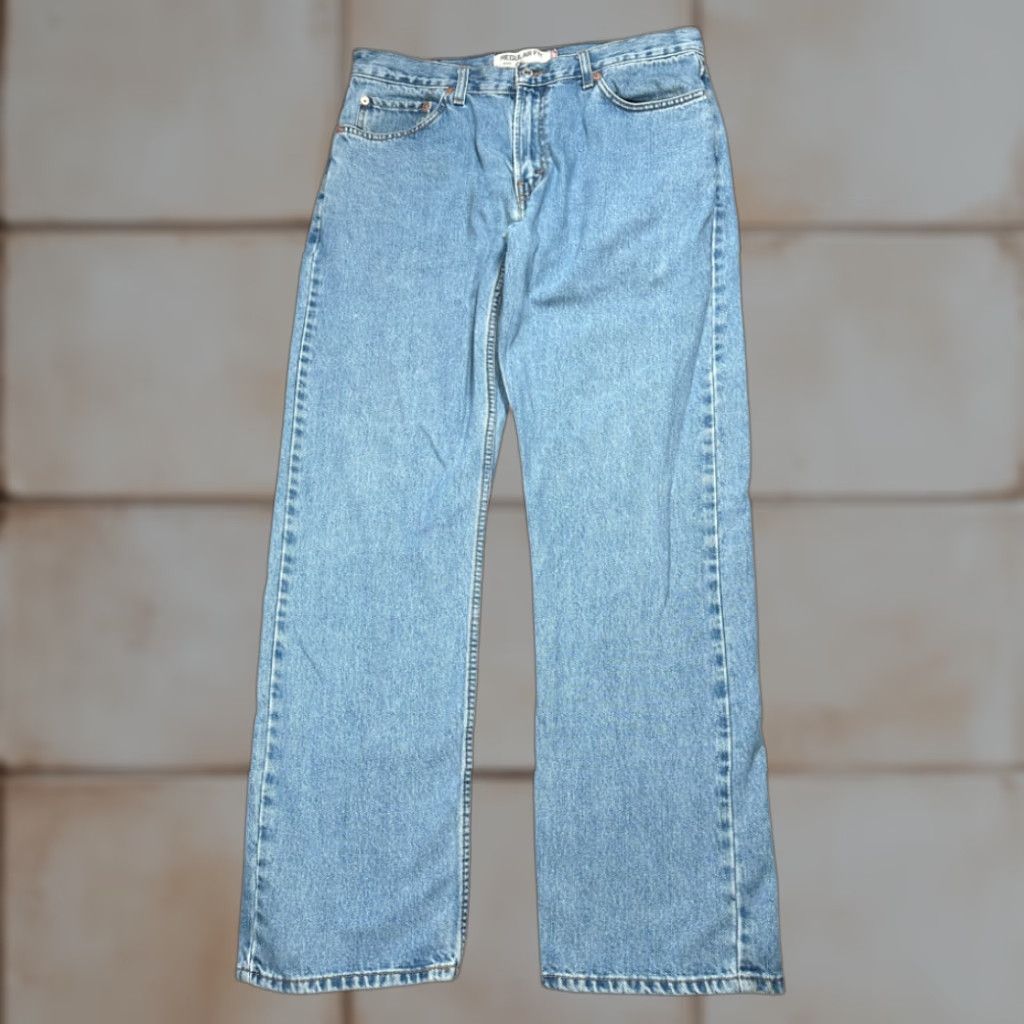 Levi's Levi's 505 Jeans Mens 36x32 Blue Regular Fit Straight Leg Light Wash Denim Y2K Size US 36 / EU 52 - 1 Thumbnail