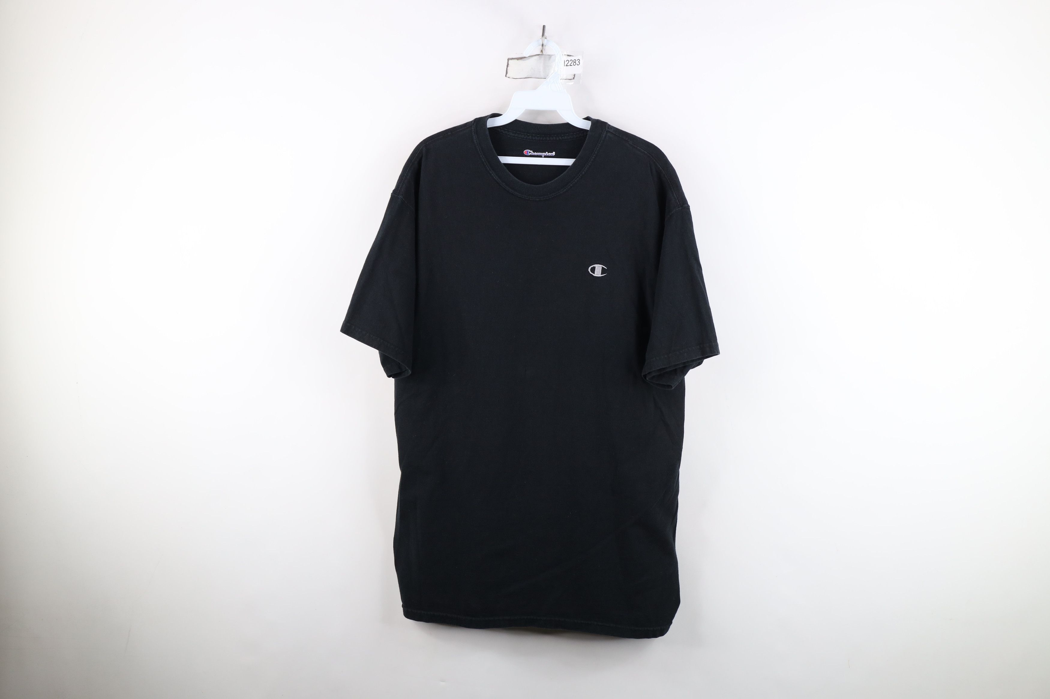 Champion Vintage Y2K Champion Faded Heavyweight Cotton T-Shirt Black Size US L / EU 52-54 / 3 - 1 Thumbnail
