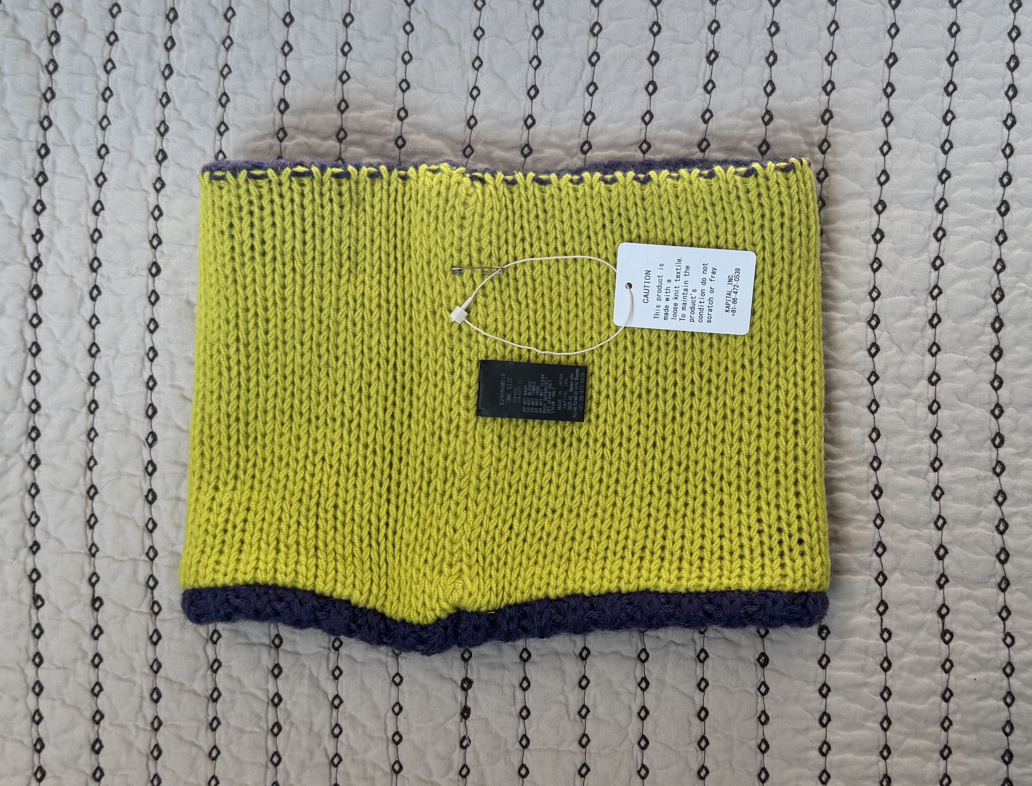 Kapital KAPITAL 3G WOOL BRAIDED SNOOD OS FLASH YELLOW NEW W/ TAGS Size ONE SIZE - 5 Thumbnail