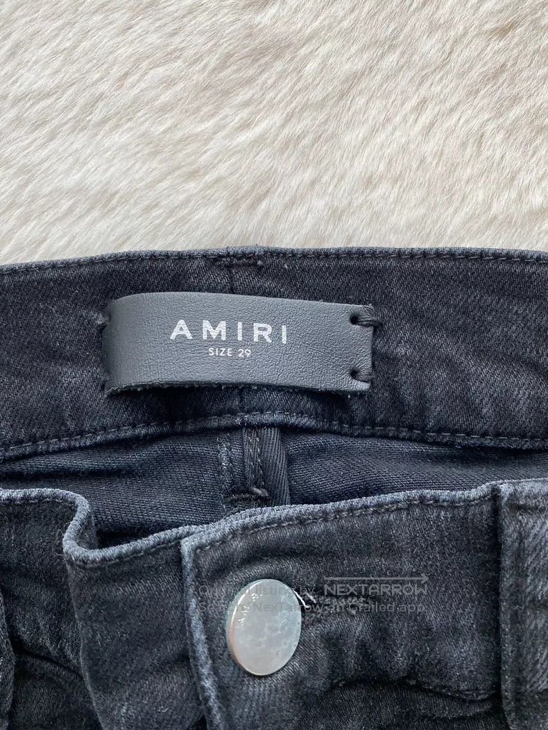 Amiri Amiri Size 29 Washed black Japanese patchwork jeans Size US 29 - 2 Thumbnail