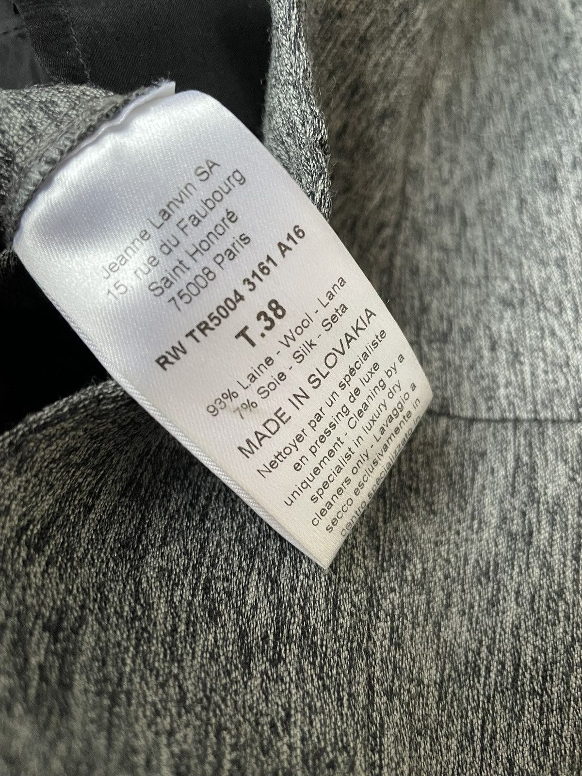 Lanvin Lanvin Gray Wool Silk Blend Wide Cropped Trousers Size 26" / US 2 / IT 38 - 5 Thumbnail
