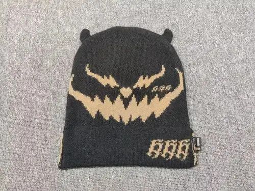 Japanese Brand Custom Produced Flip Down Beanie Mask Hat Black Size ONE SIZE - 3 Thumbnail